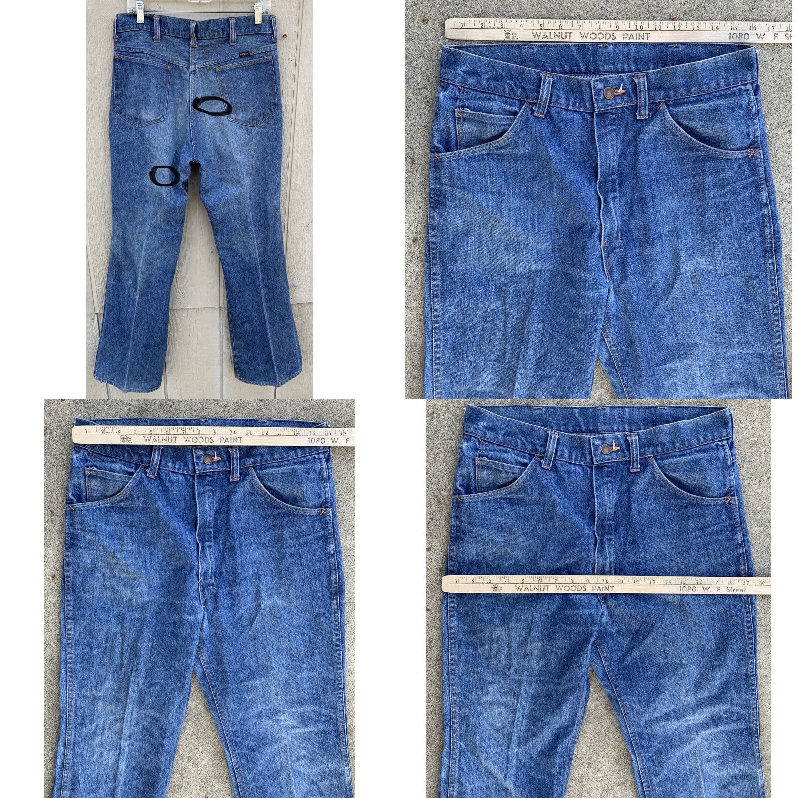 Bell VINTAGE Big Yank Jeans flare bell bottom bells 33.5 in waist 33.5 in inseam blue denim 1970s Womens Mens? Size US 32 / EU 48 - 11 Thumbnail