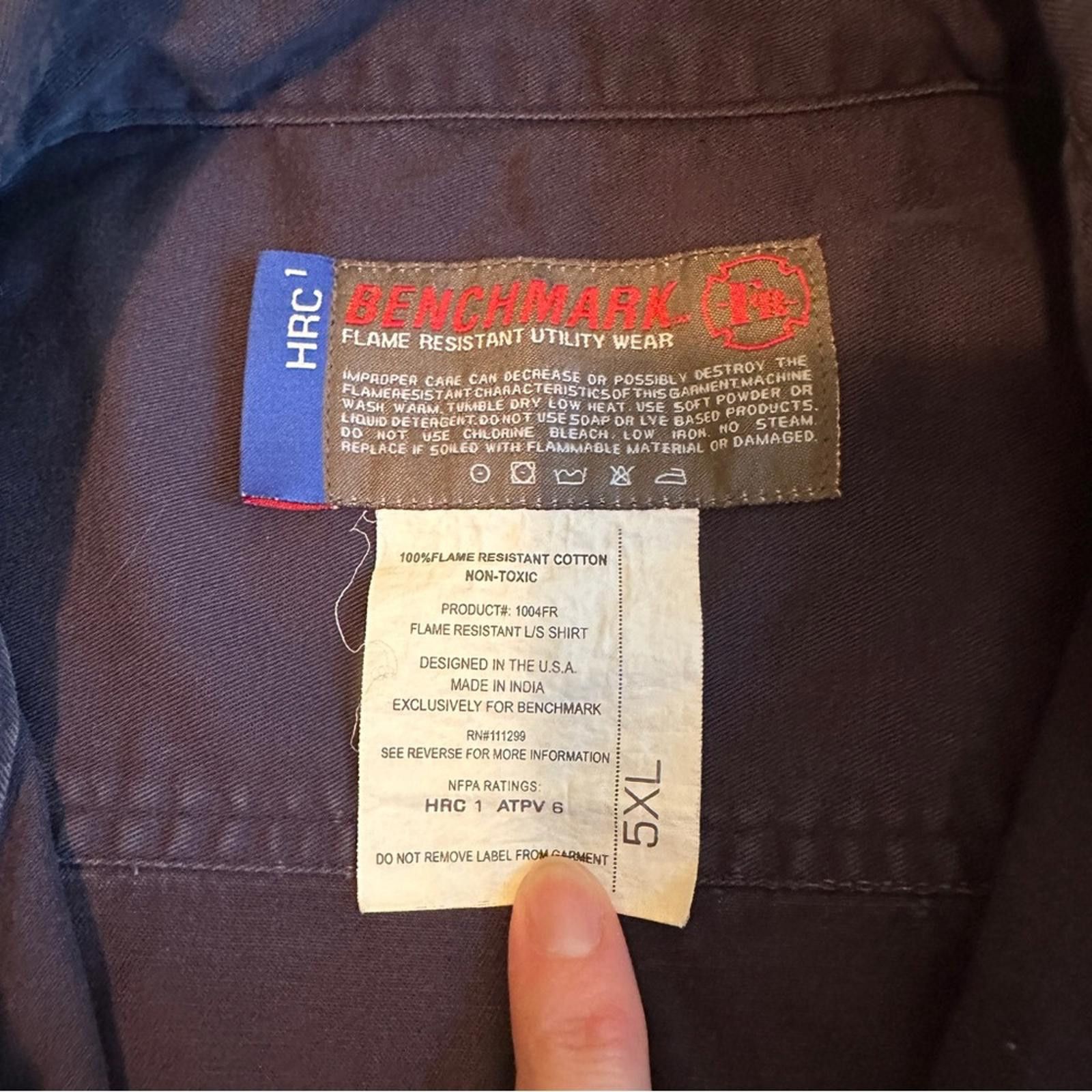 Bench BenchMark 5 XL Oversized Shirt Flame Resistant Utility Wear Size US XXL / EU 58 / 5 - 6 Thumbnail