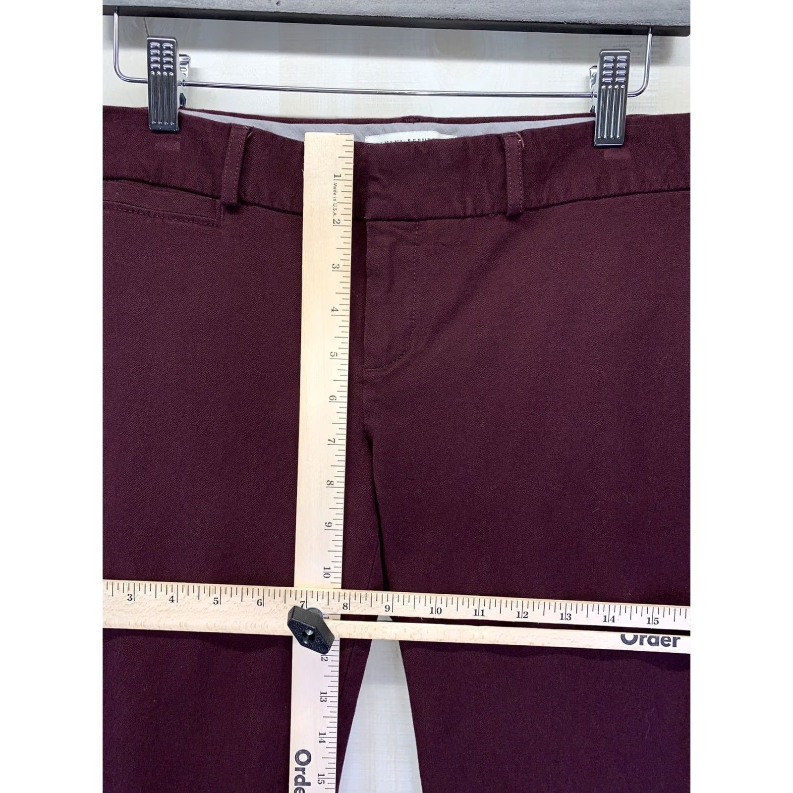Banana Republic Banana Republic Pants Cropped Purple Womens 4 Stretch Cotton Blend Violet 4 Ladies Cropped Size 27" / US 4 / IT 40 - 3 Thumbnail