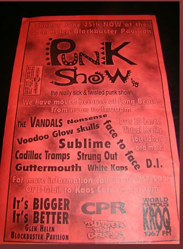 Band Tees × Vintage Vintage 1995 KROQ 106.7 FM Punk Show Glen Helen Band T-Shirt Size US M / EU 48-50 / 2 - 14 Thumbnail