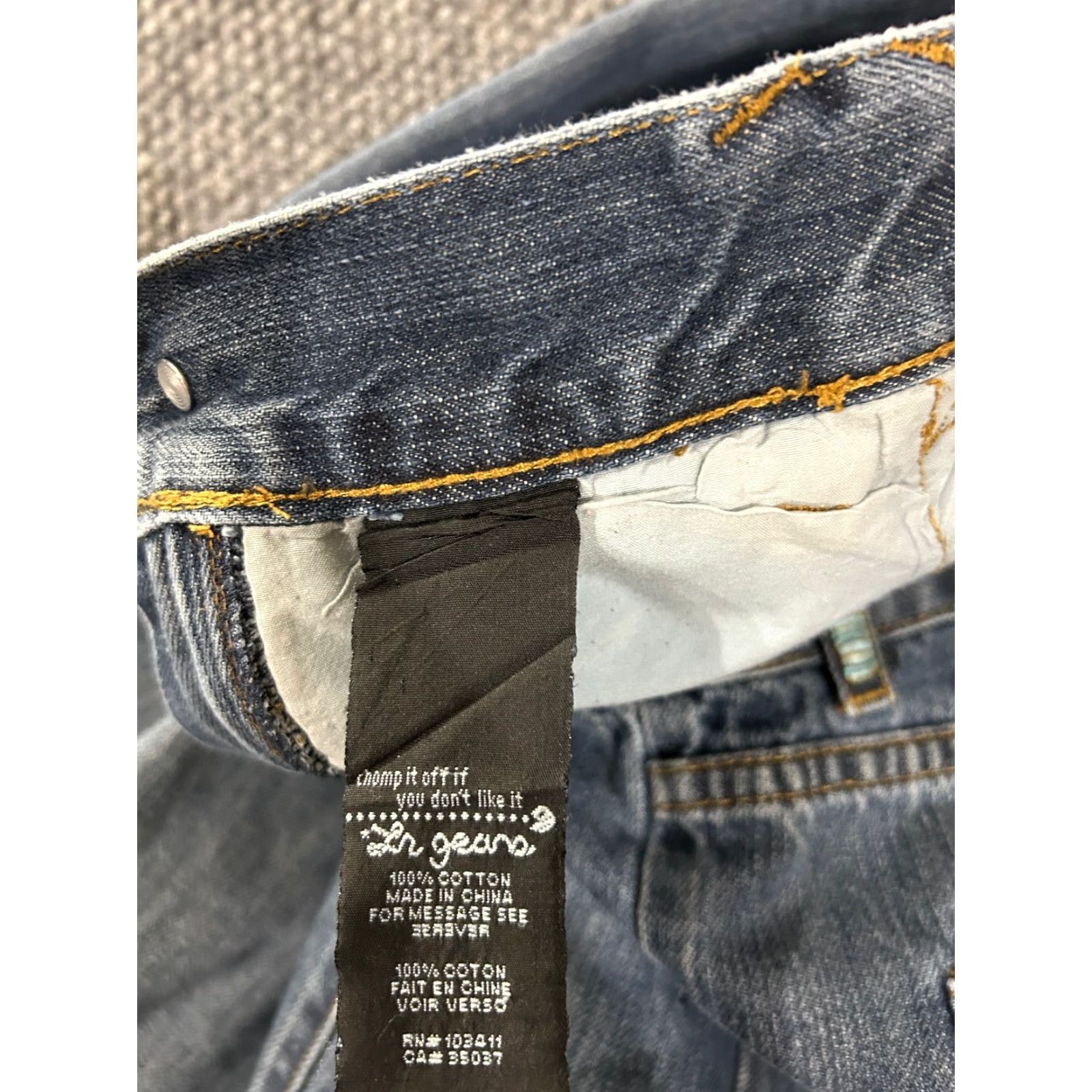 Denime LRG Jeans Mens 38x33 Blue Denim Straight Leg 5-Pocket Regular Rise Mid Vintage No N/A Size US 38 / EU 54 - 7 Thumbnail