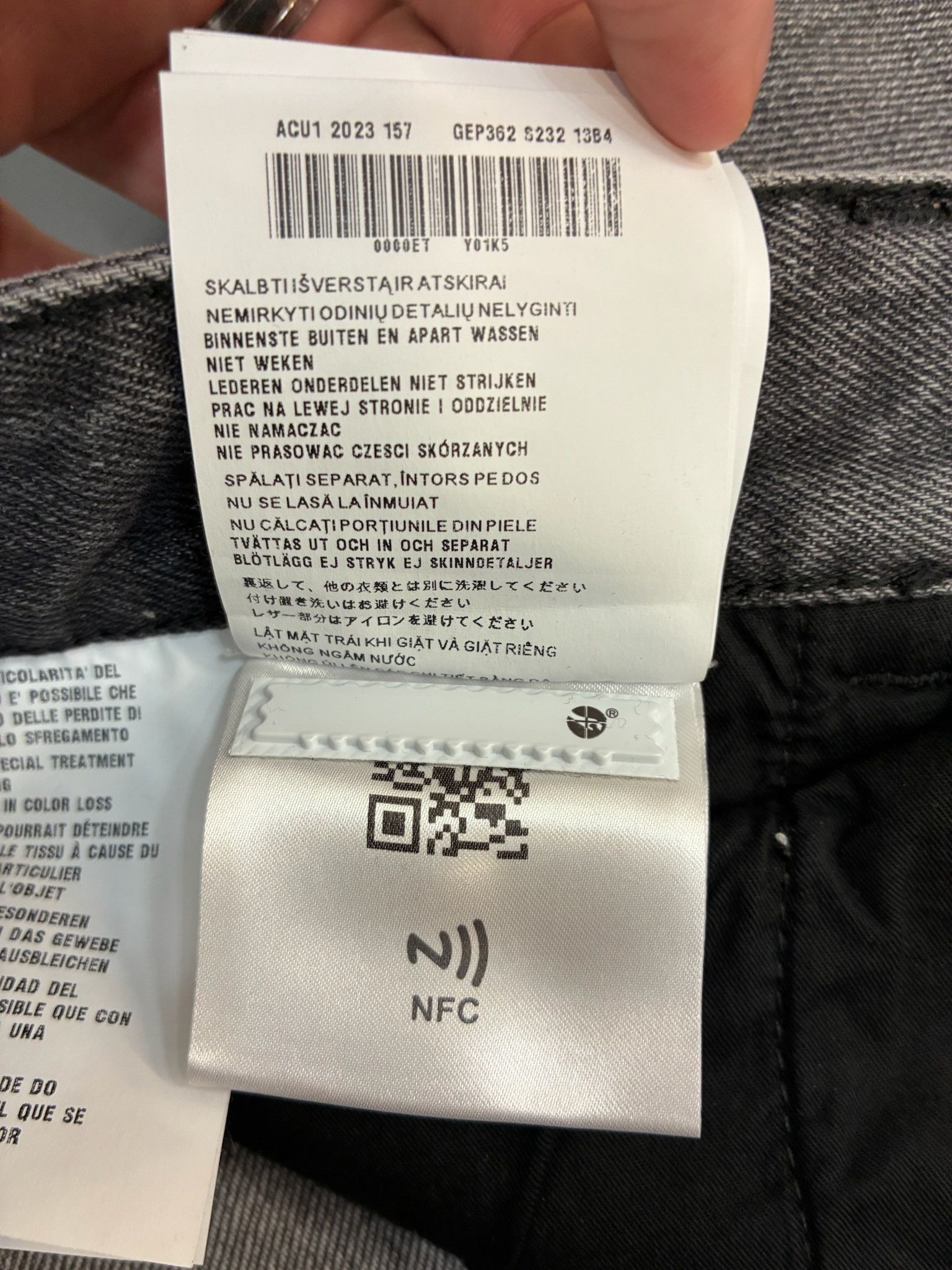 Prada Prada Washed Grey Denim Wide Jeans Size US 38 / EU 54 - 10 Thumbnail