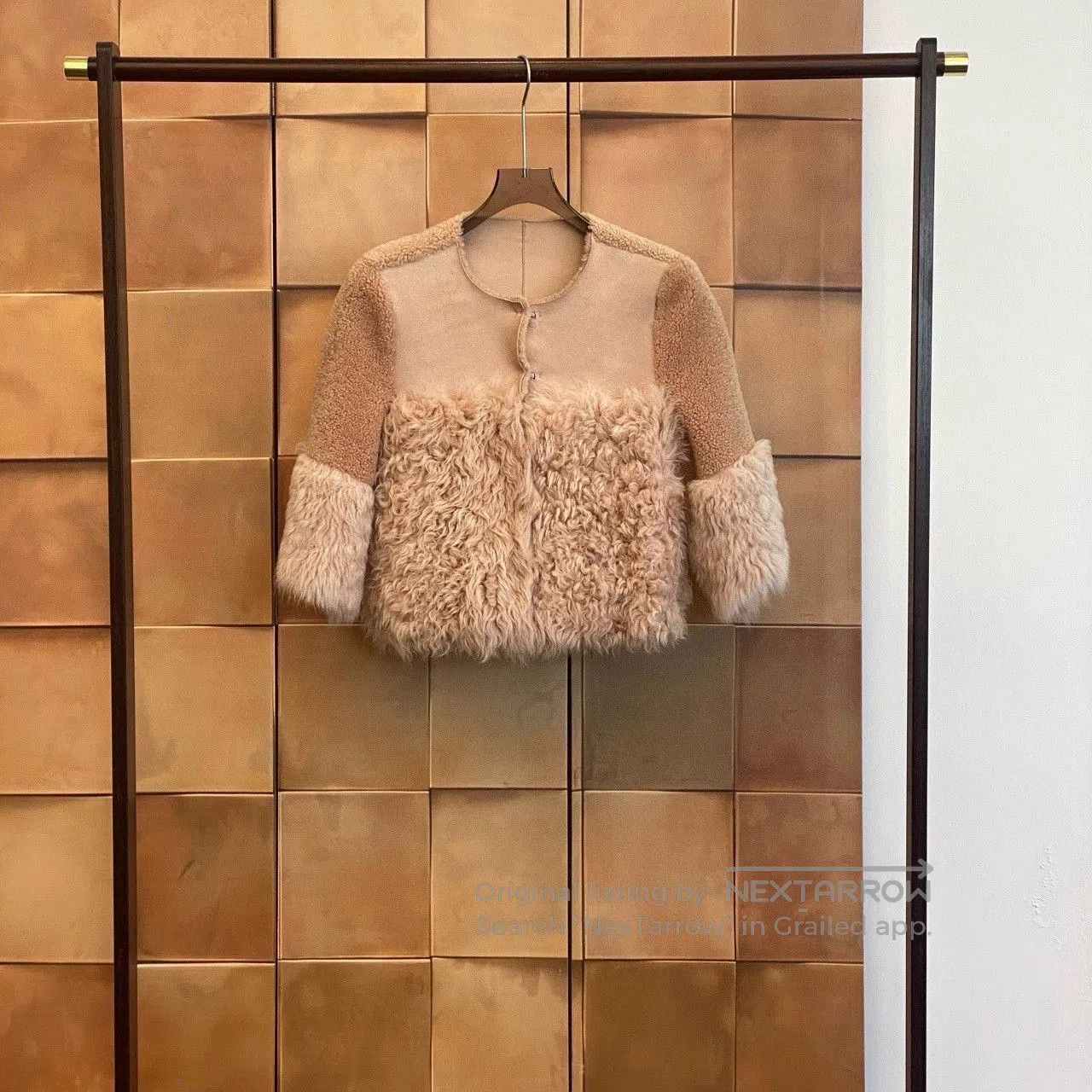 Valentino Pink Shearling Coat.