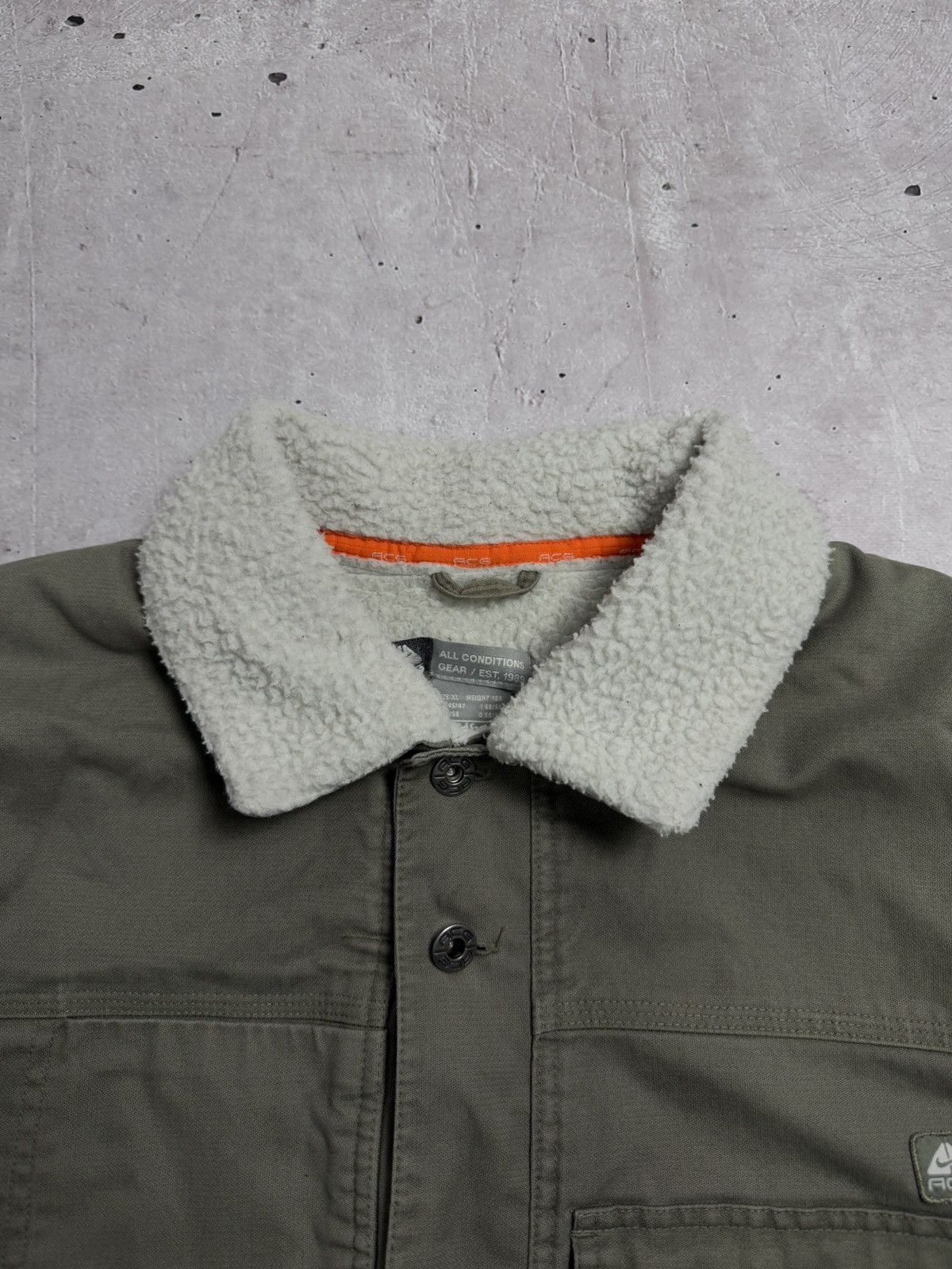 Nike ACG Vintage Nike Acg Khaki Sherpa Jacket Size US XL / EU 56 / 4 - 10 Thumbnail
