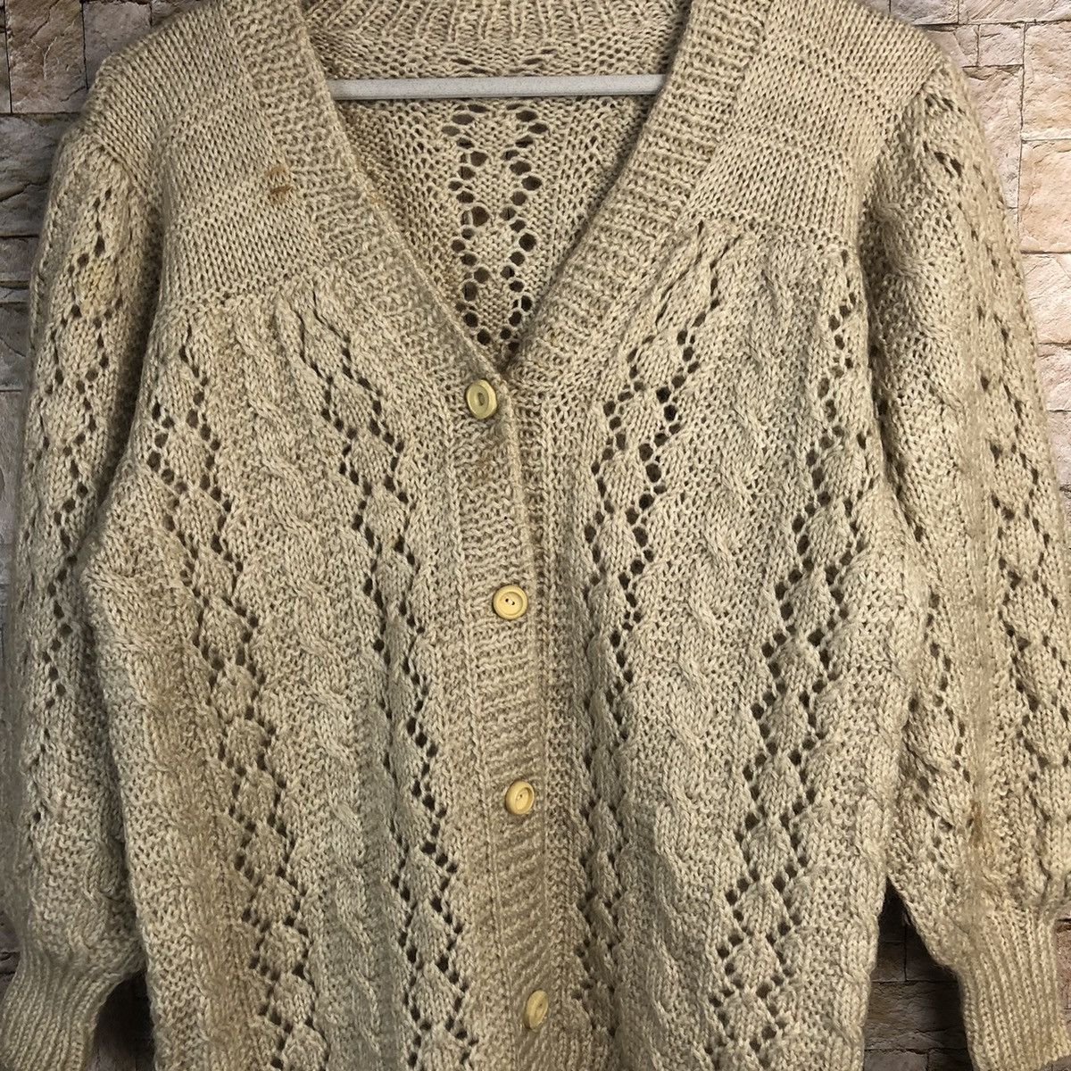 Homespun Knitwear × Japanese Brand Japanese Brand Brown Knitwear vintage cardigan #A192 Size S / US 4 / IT 40 - 5 Thumbnail