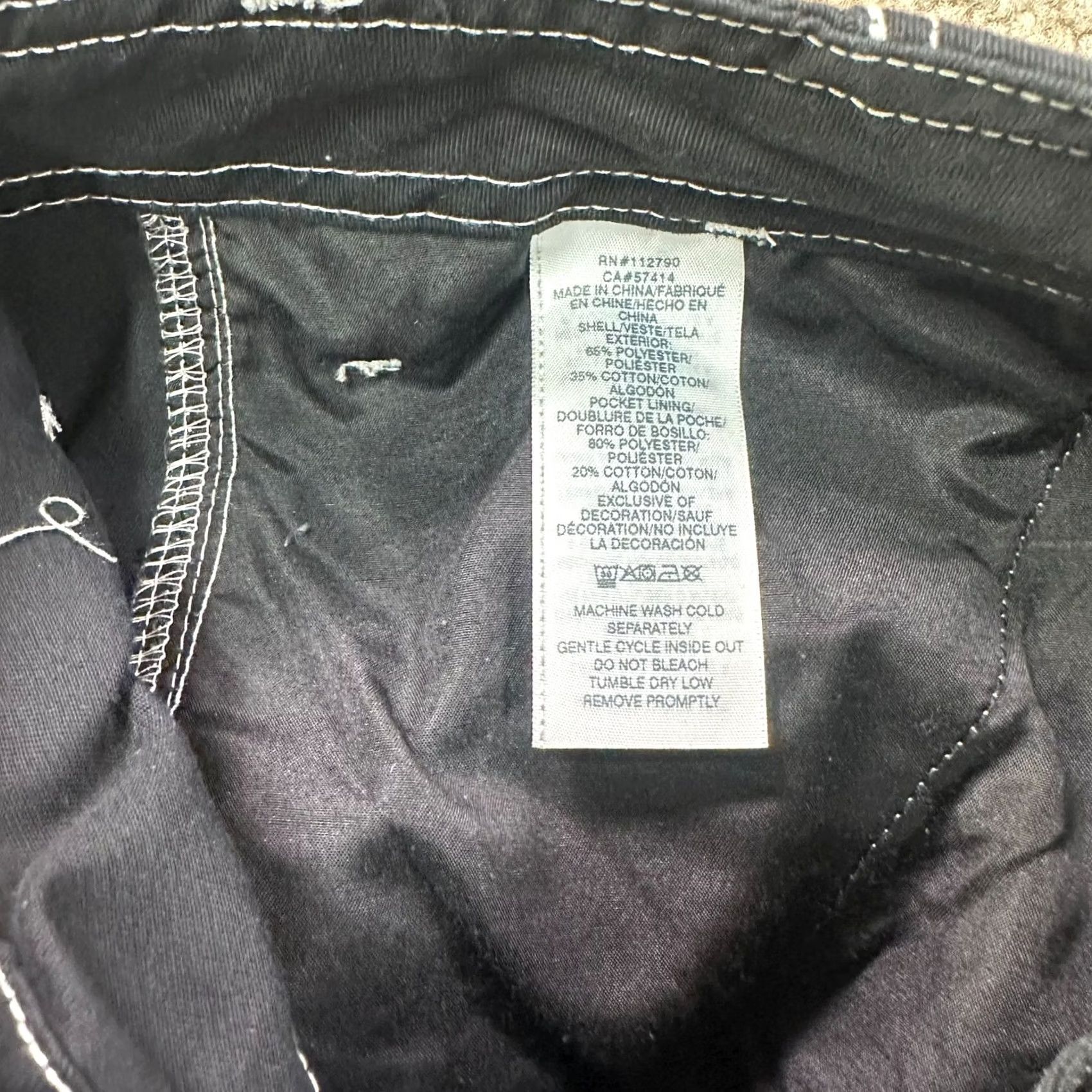 True Religion True Religion Cargo Pants Men's 34x32 Black Baggy Streetwear Straight leg Size US 34 / EU 50 - 4 Thumbnail