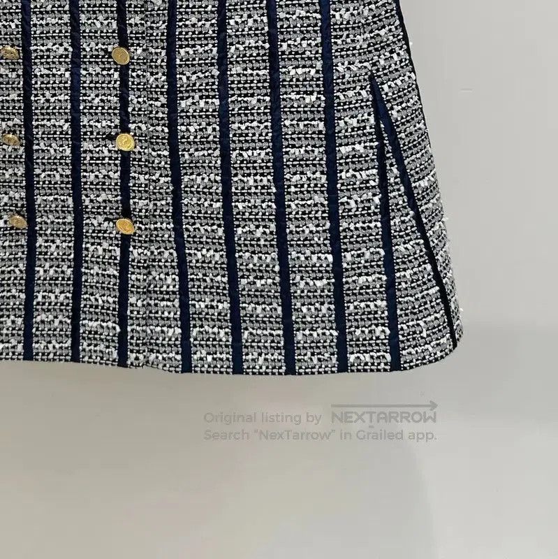 Thom Browne Thom Browne A-Line Skirt in Blue-Grey . Size 23" - 3 Thumbnail