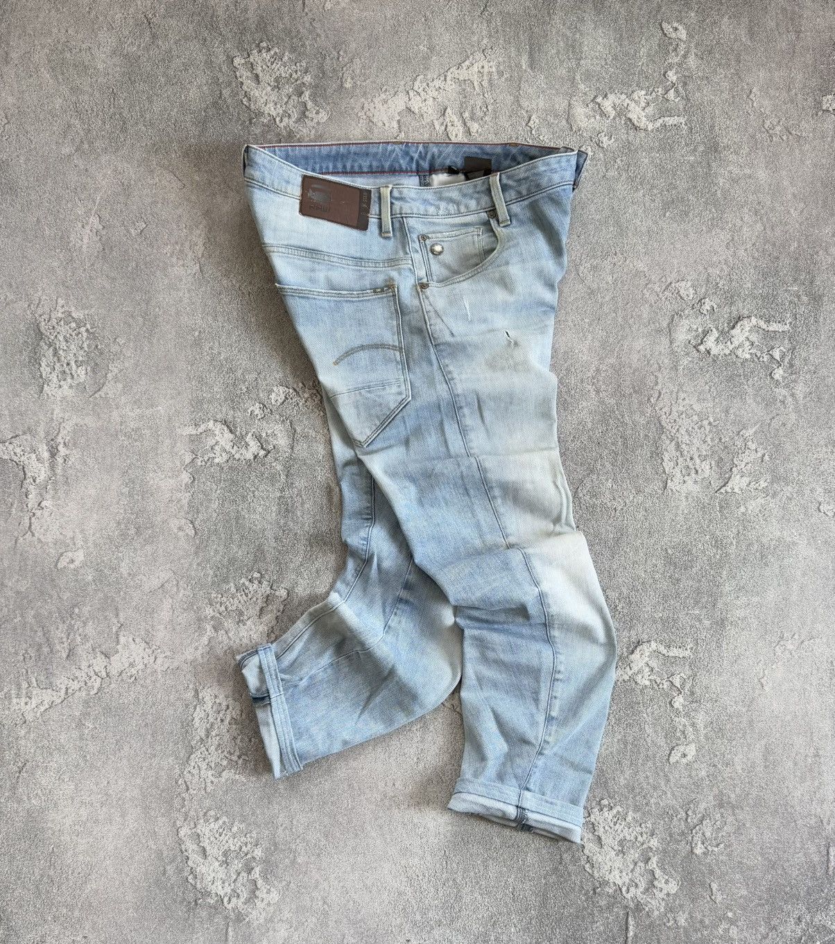 G-Star G star raw 34/36 ARC 3D slim Distressed denim pant trouser Size US 34 / EU 50 - 19 Thumbnail
