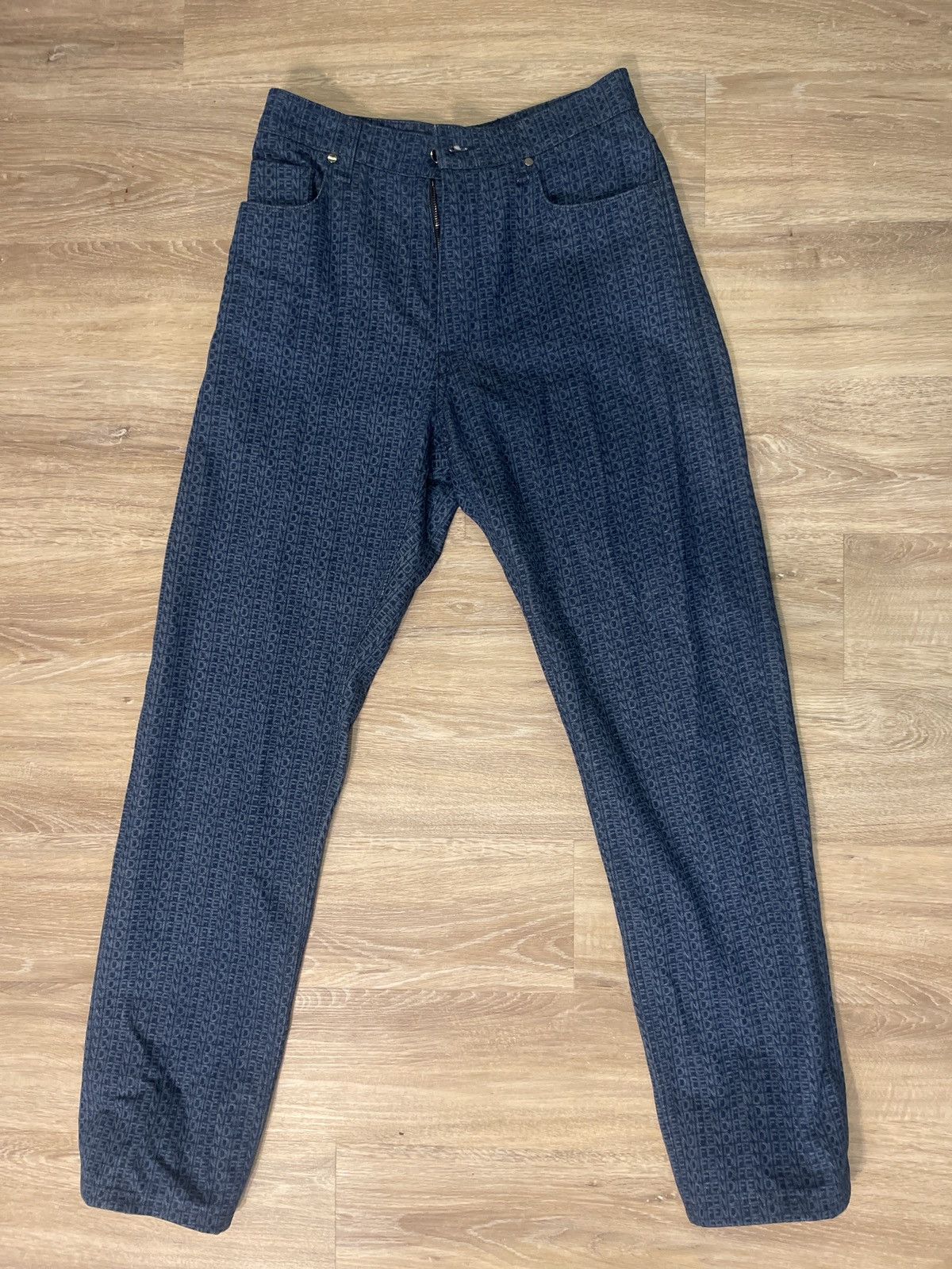 Fendi Fendi script denim jeans wide Size US 32 / EU 48 - 1 Thumbnail