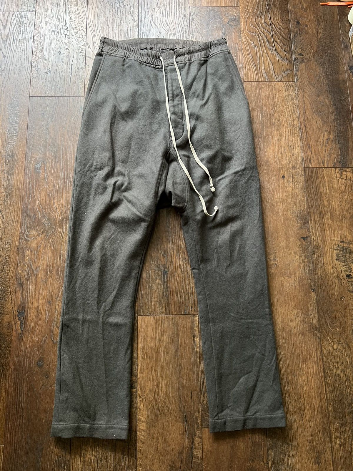 image of Fw/13 Rick Owens Plunth Wool Drawstring Pants in Petrol, Men's (Size 34)