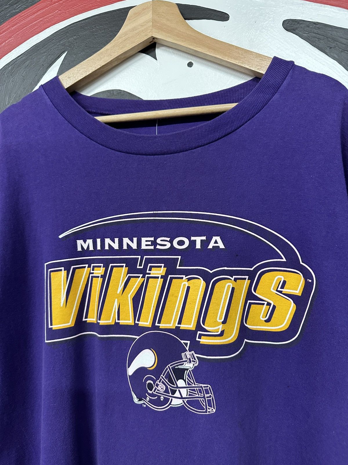 NFL × Vintage Vintage 90s Minnesota Vikings Graphic Tee Size US XL / EU 56 / 4 - 2 Thumbnail
