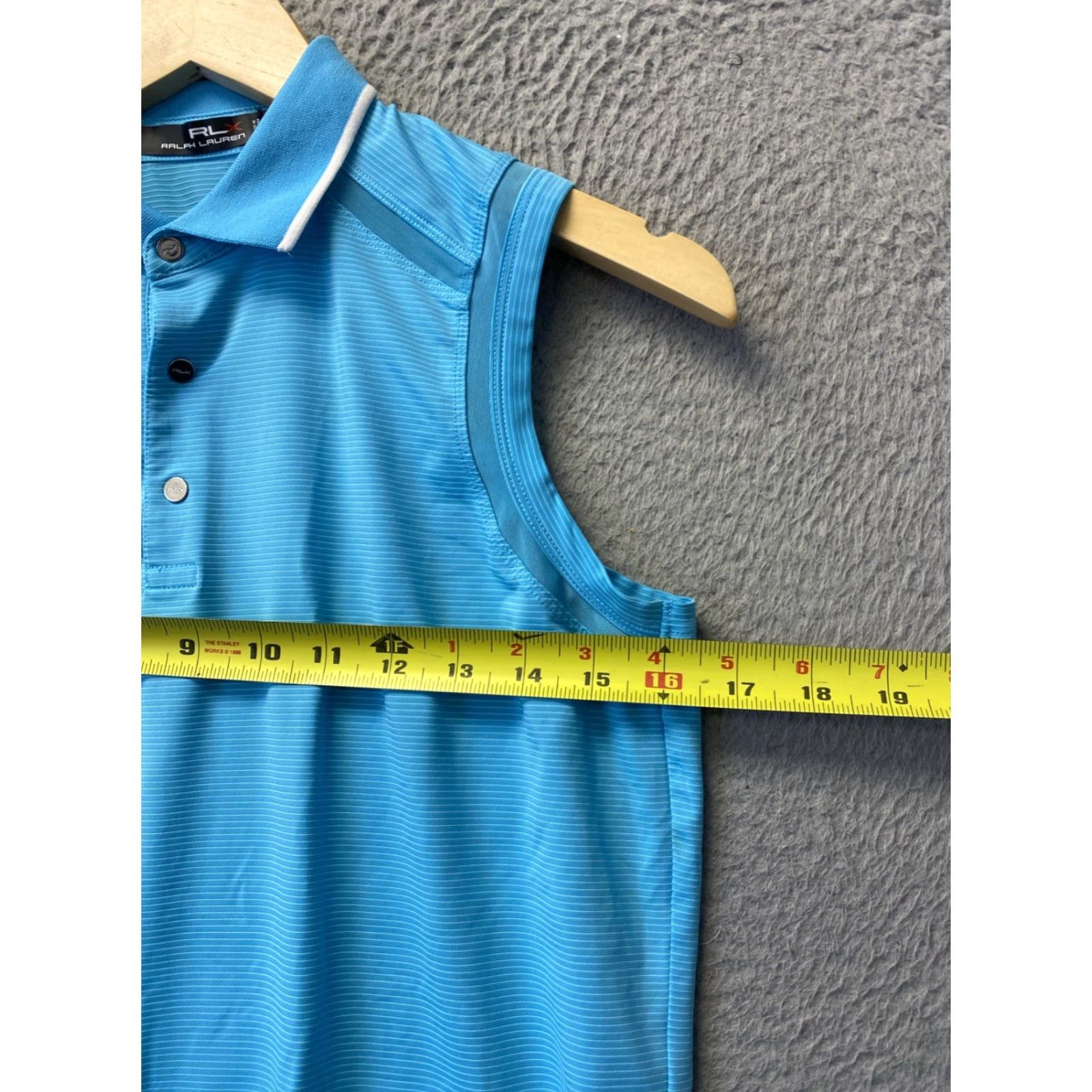 RLX Ralph Lauren VINTAGE RLX RALPH LAUREN Women's Sleeveless Golf Polo S Turquoise /165-12 Size ONE SIZE - 5 Thumbnail