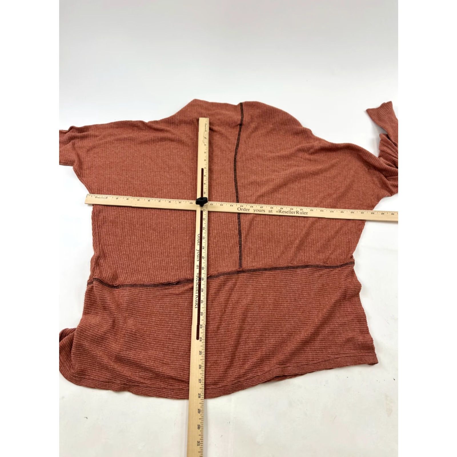 Free People Free People Shirt Womens Large Brown Ribbed Long Sleeve Londontown We The Free Size L / US 10 / IT 46 - 7 Thumbnail