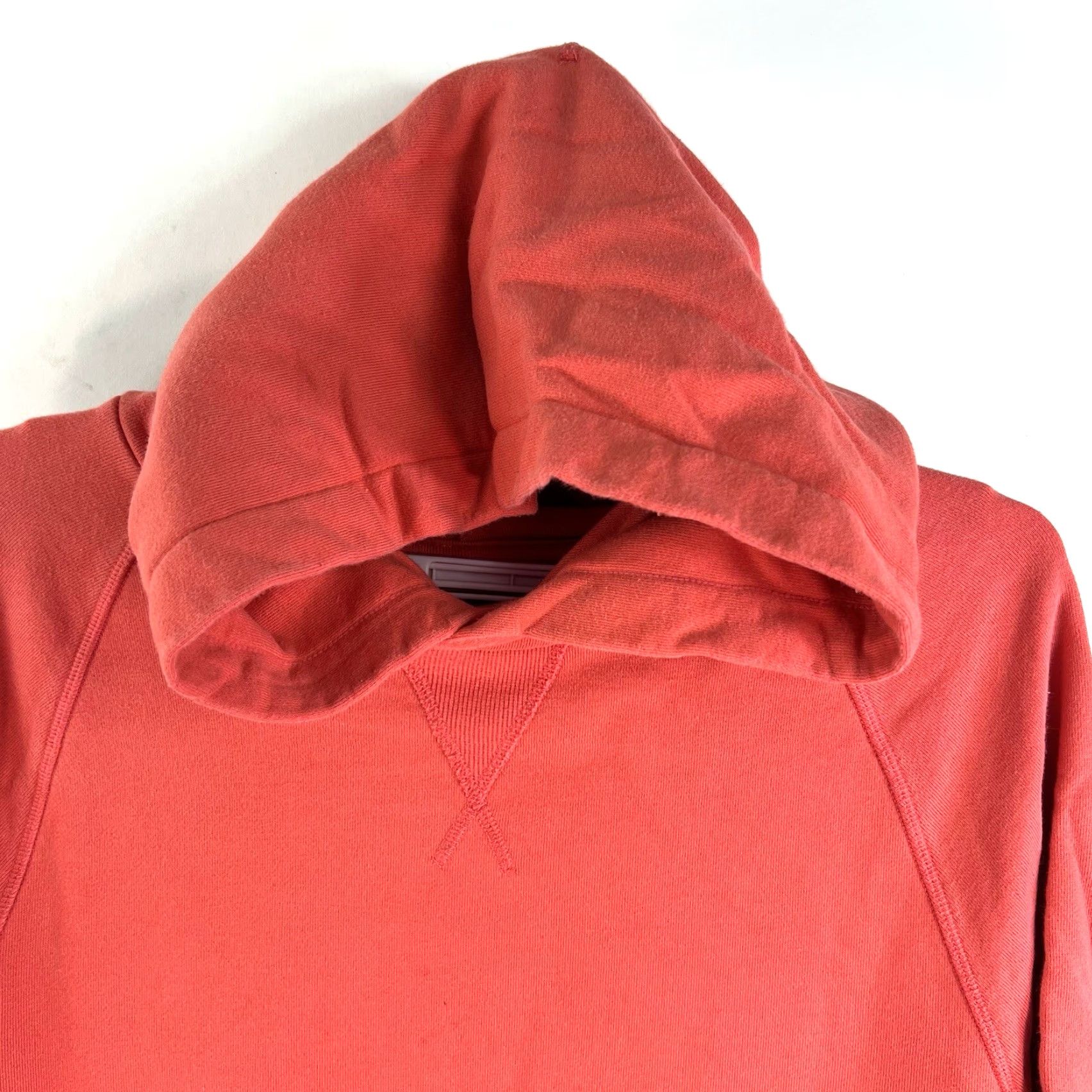 Athleta Athleta Hooded Sweatshirt Womens Size M Peach Orange Solid Logo Hoodie Open Back Pullover Knit 100% Cotton Athleta Activewear Women's Size M Size M / US 6-8 / IT 42-44 - 3 Thumbnail