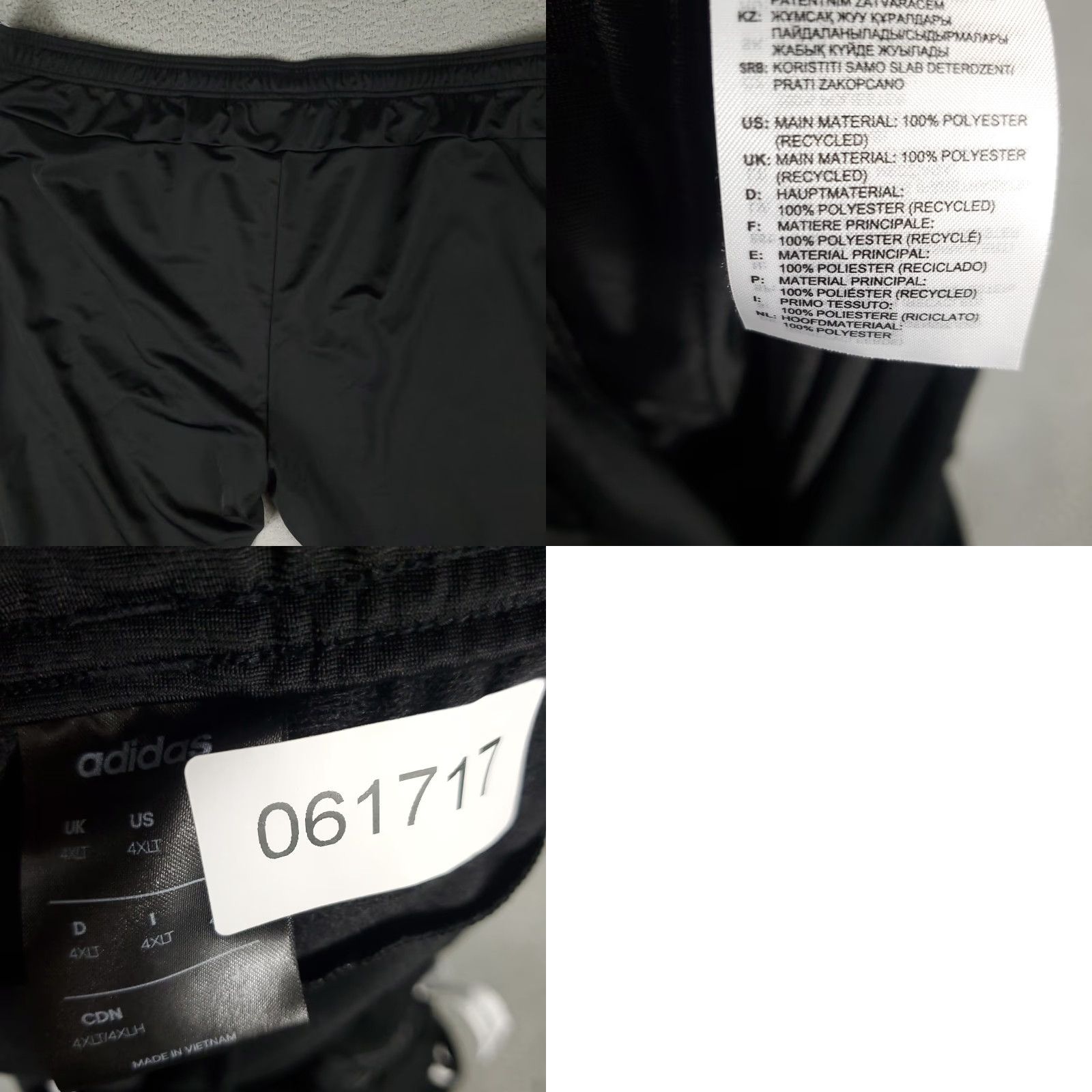 Adidas Adidas Pants Men 4XLT Black Jogger Sweatpants Size US 39 - 8 Thumbnail