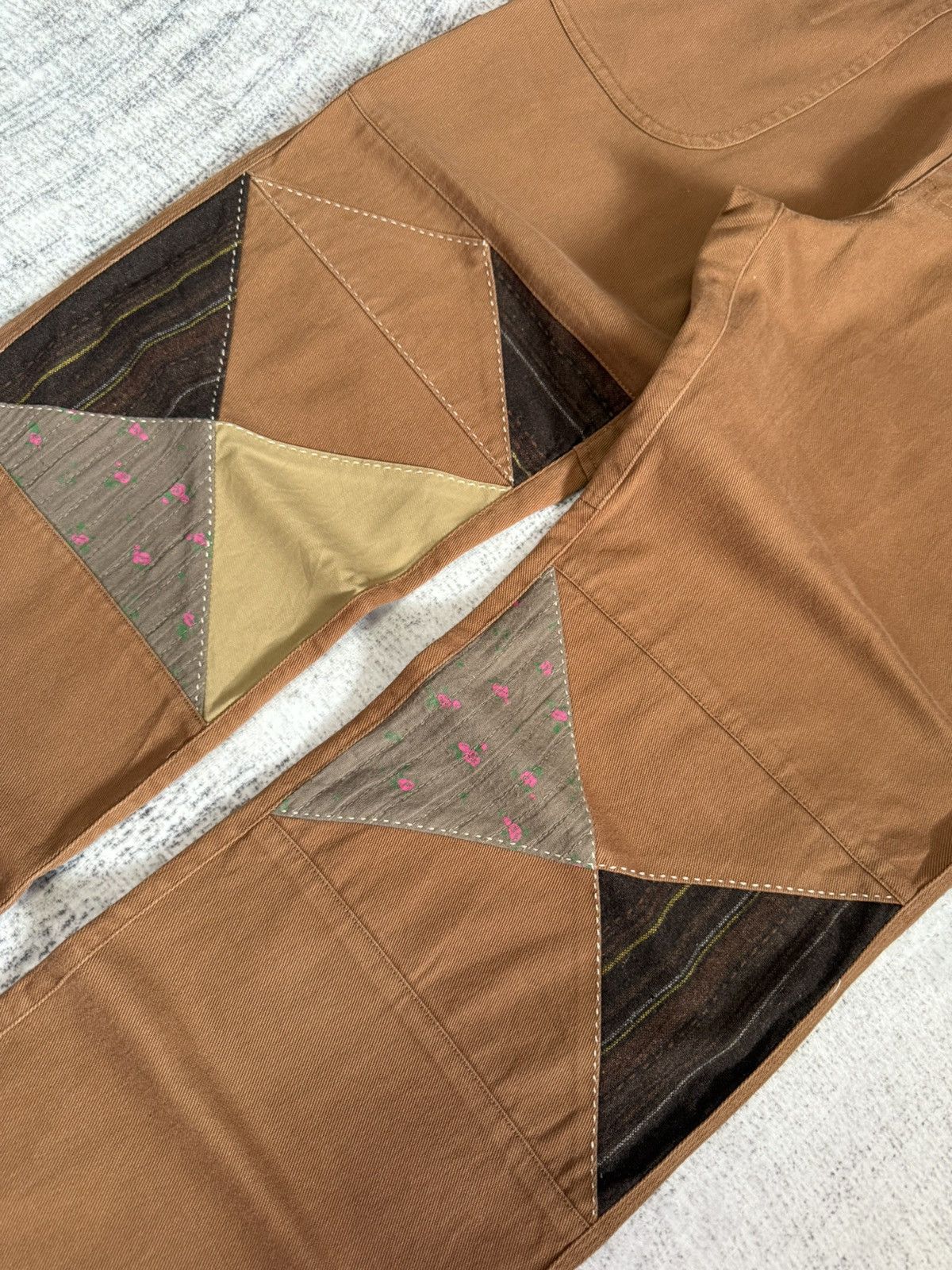Japanese Brand Titicaca Japan Peneled Patch Work Double Knee Pants Size US 30 / EU 46 - 5 Thumbnail