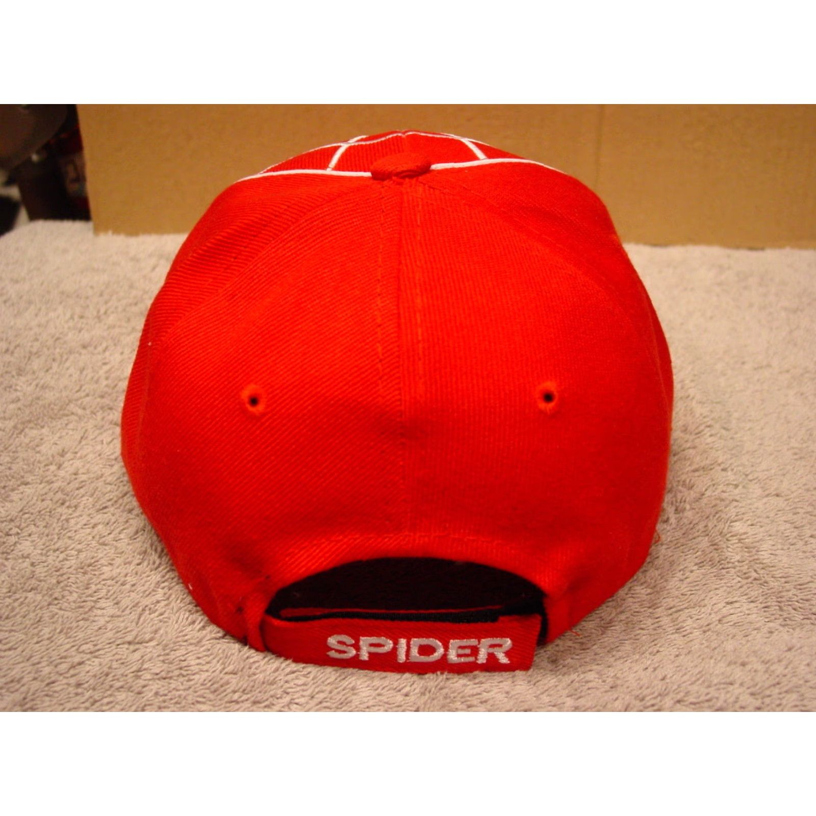 Vintage VINTAGE Spider Web Baseball Cap Men Adjustable Red Web Spider Theme Size ONE SIZE - 2 Thumbnail