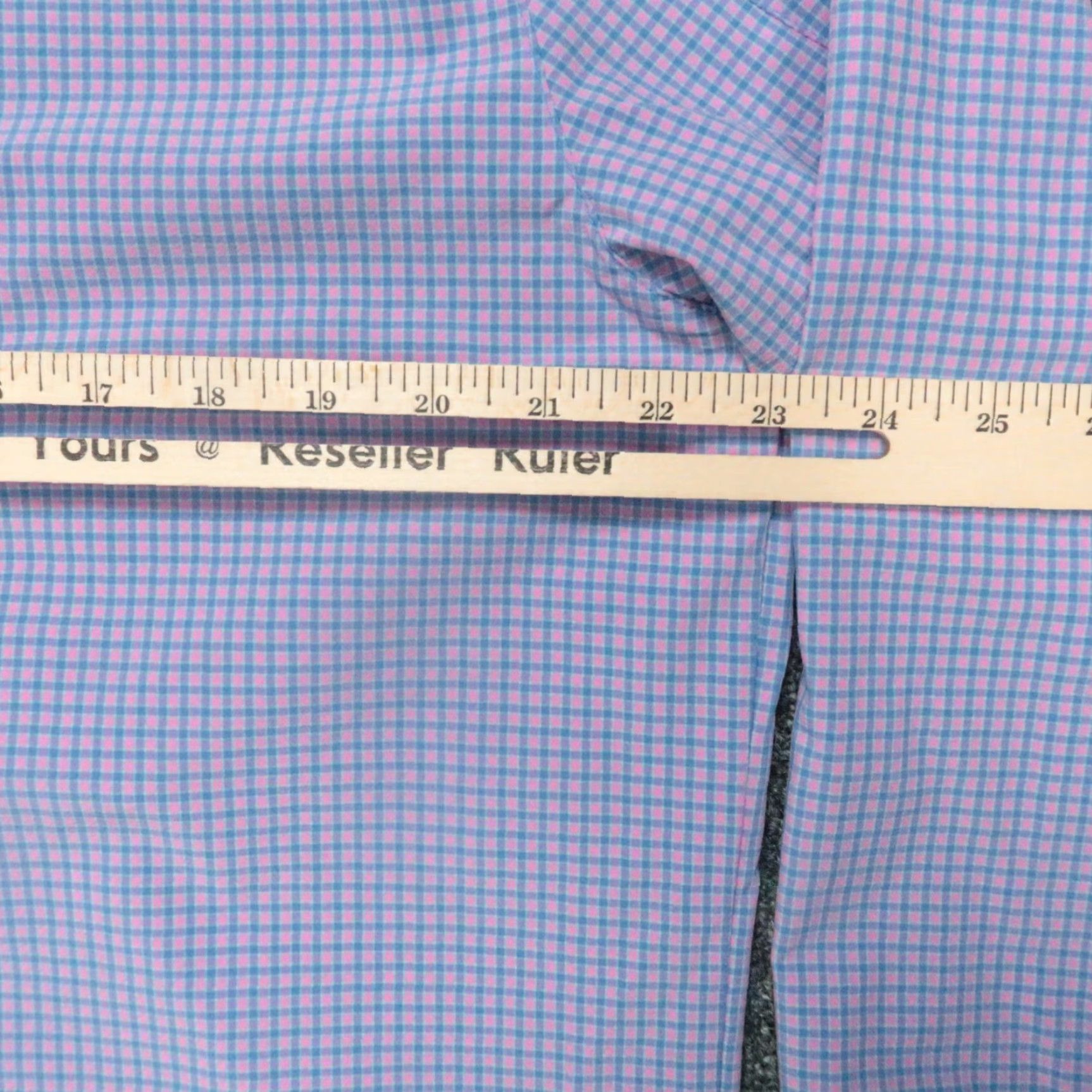 Mizzen+Main Mizzen+Main Pullover Mens L Purple Blue Gingham 1/4 Zip Mock Neck Long Sleeve Casual Workwear Business Travel Knit Breathable All Seasons Size US L / EU 52-54 / 3 - 6 Thumbnail