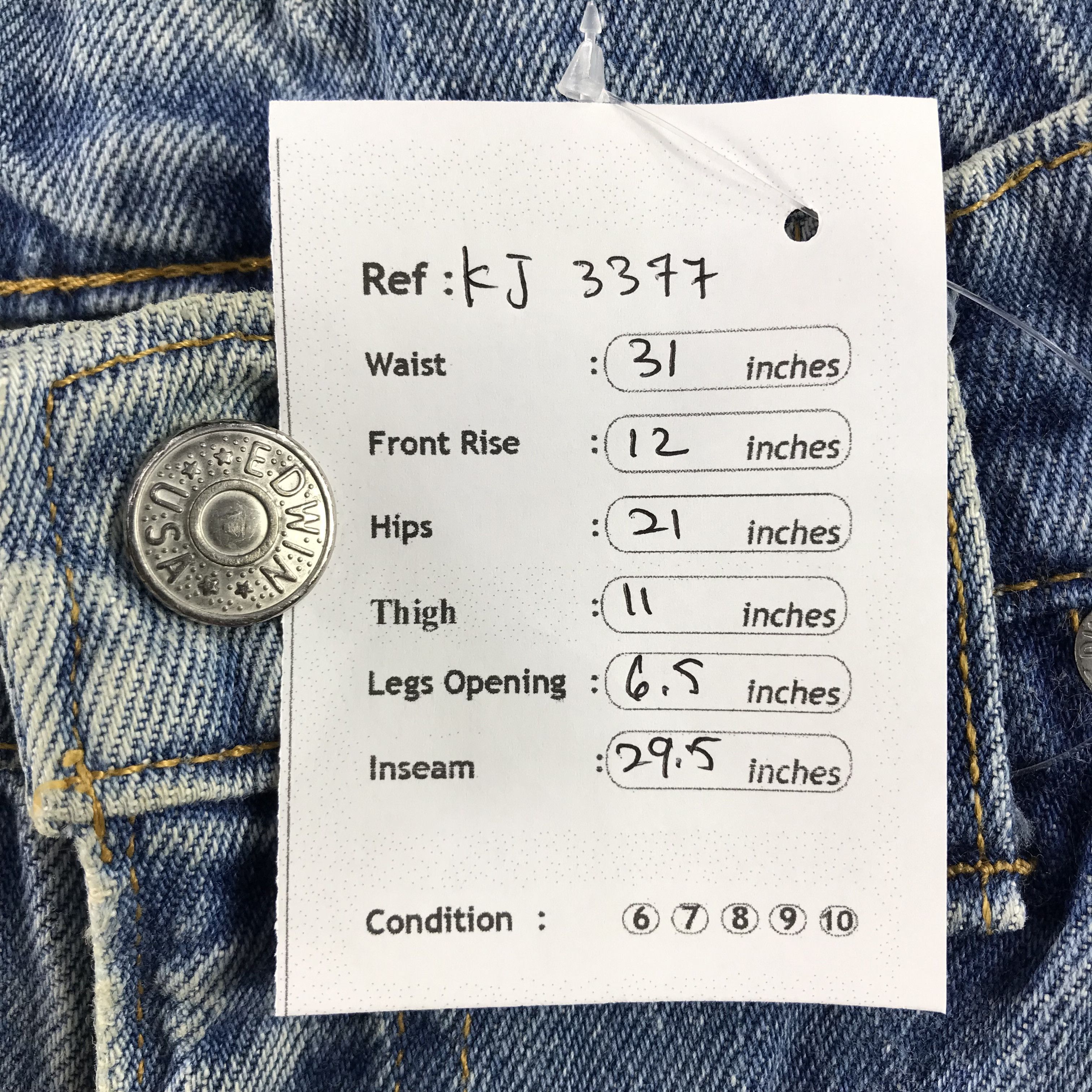 Edwin Vintage Edwin USA Jeans Distressed Denim KJ3377 Size US 31 - 13 Thumbnail