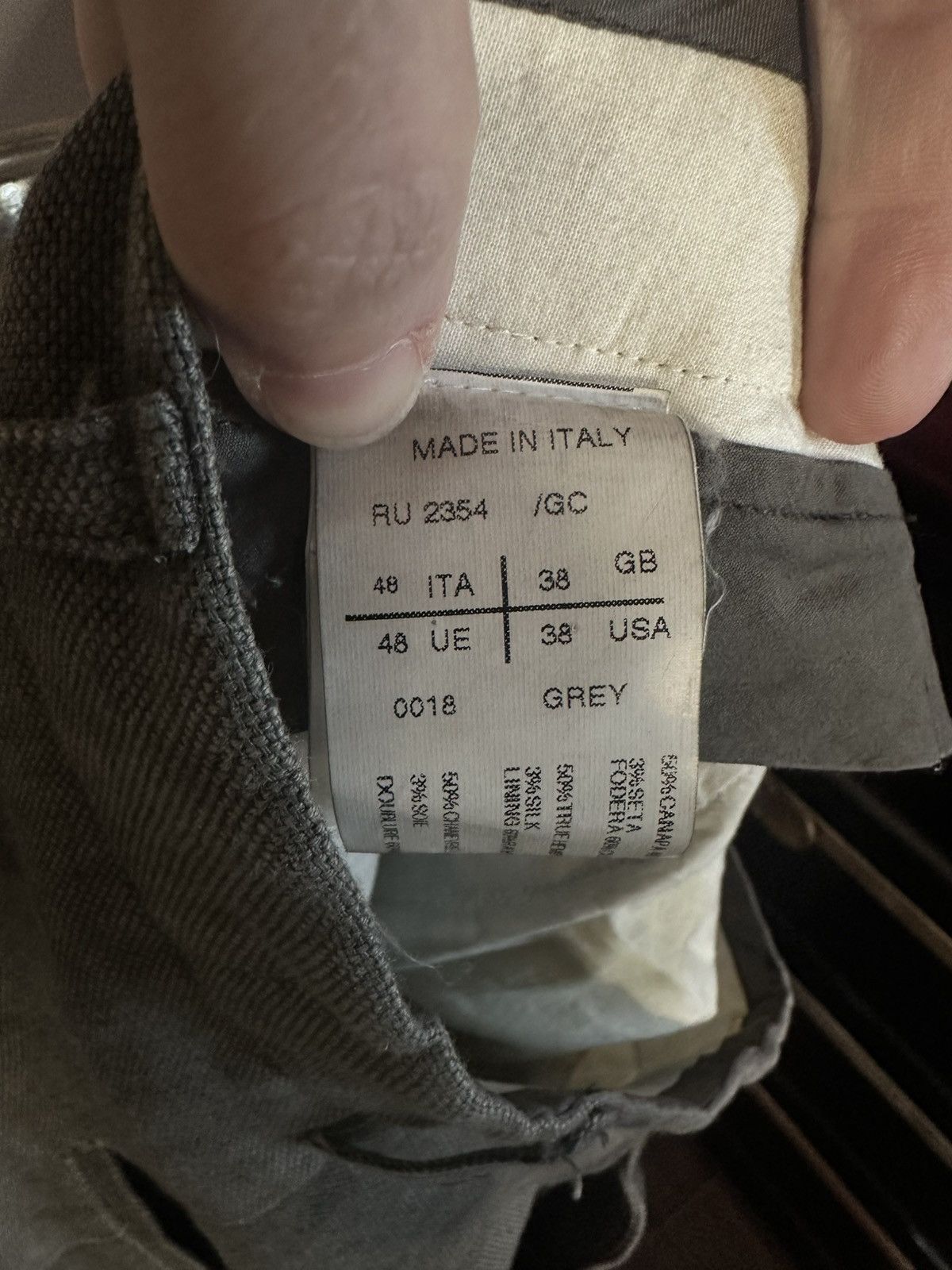 Rick Owens HEMP knit rare early drop crotch pants Olmar & Mirta Size US 31 - 10 Thumbnail