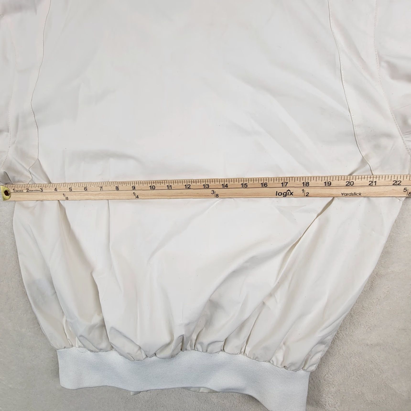 Members Only VINTAGE Members Only Jacket Cream White Full Zip Lined Bomber 90s Mens M White Solid 90s Jacket Men Size US M / EU 48-50 / 2 - 7 Thumbnail