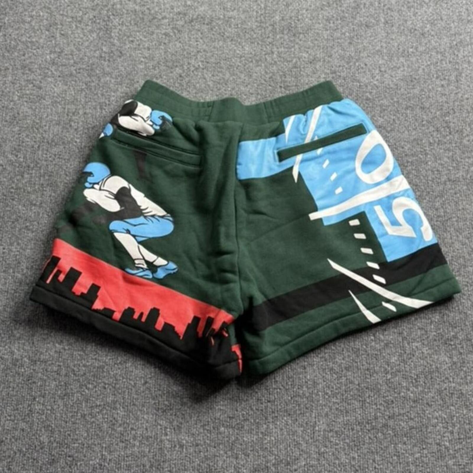 Just Don Just Don Graphic Print Sweat Shorts Football Medium (w tags) Size US 32 / EU 48 - 3 Thumbnail