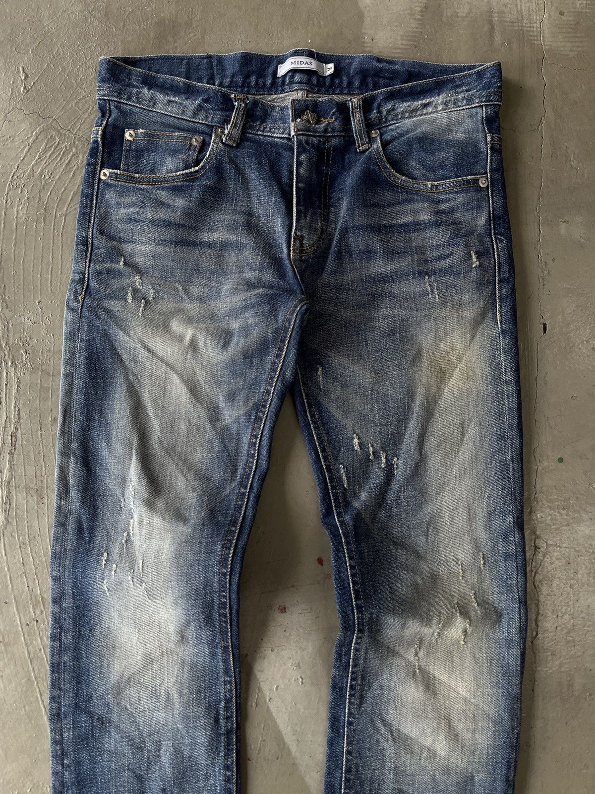 If Six Was Nine Midas 9 Whiskered Skinny Jeans Size US 31 - 3 Thumbnail