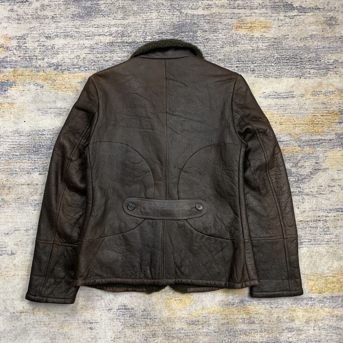 2000s Jil Sander x Raf simons shearling leather jacket