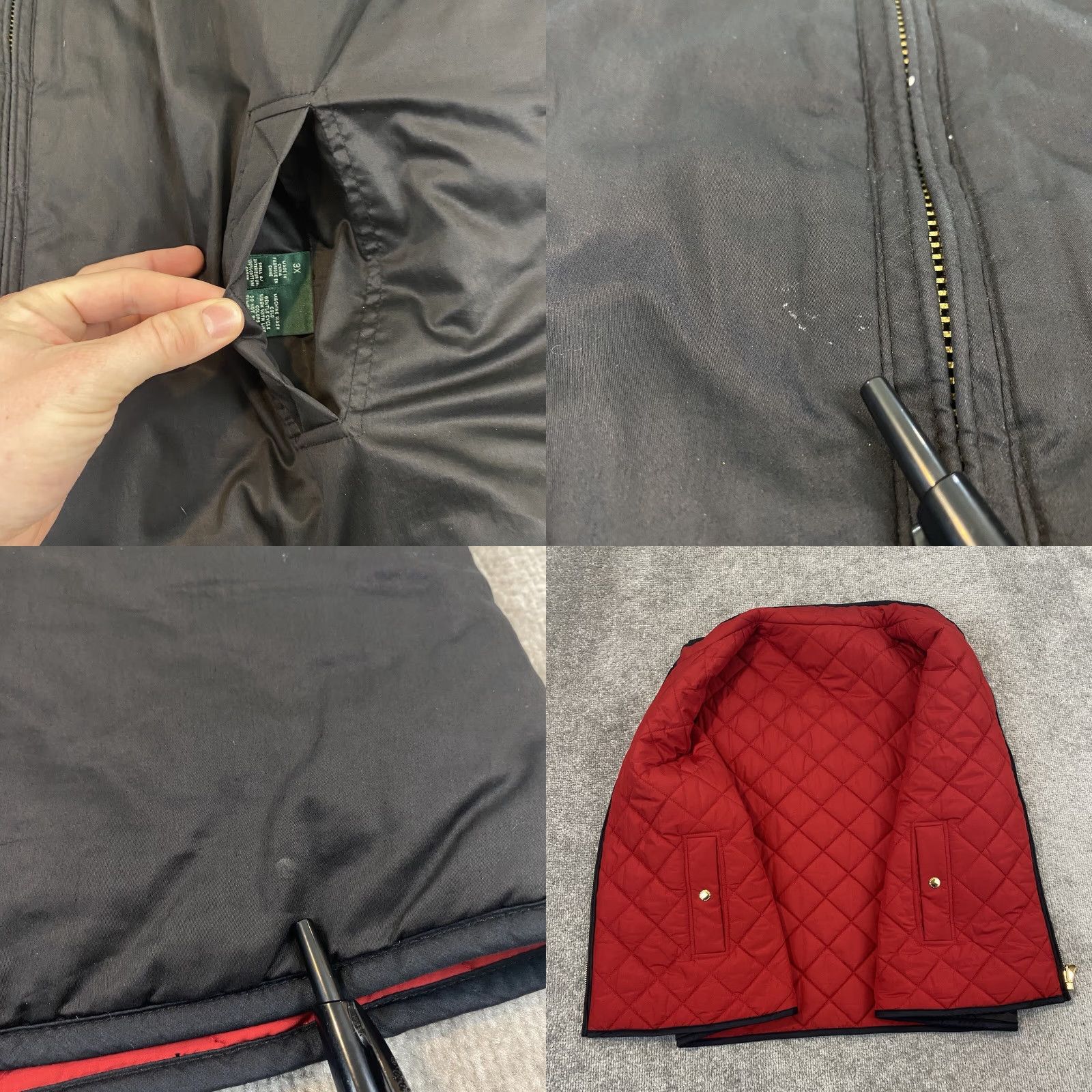 Ralph Lauren Lauren Ralph Lauren Vest 3X Black Red Equestrian Reversible Puffer RARE Womens Size XXL / US 16-18 / IT 52-54 - 9 Thumbnail