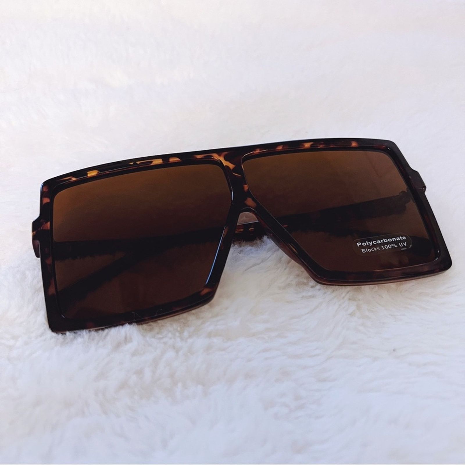 Other Ivonne Tortoise Brown Oversized Square Sunglasses Size ONE SIZE - 2 Thumbnail