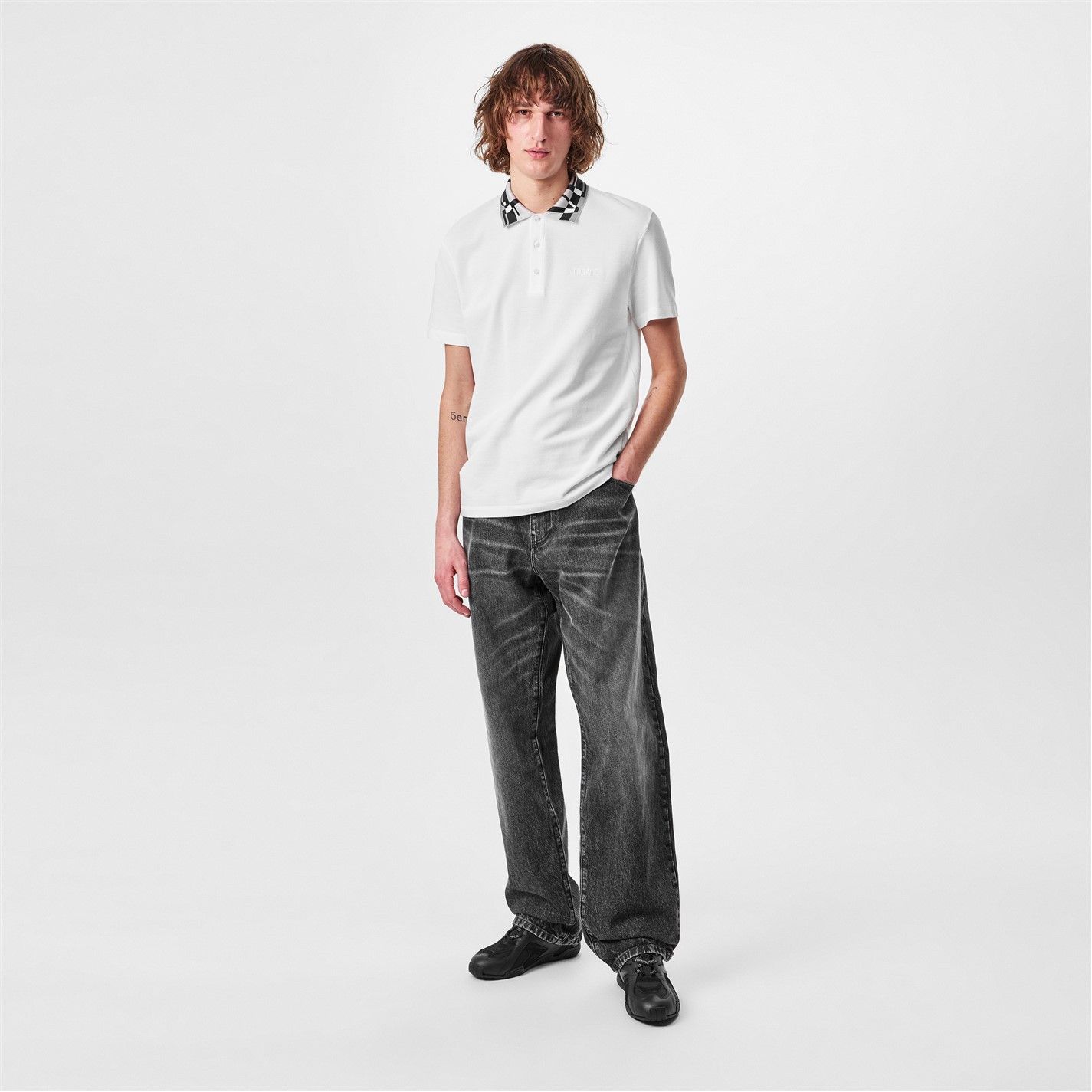 Versace o1g2r1mq0526 Short-Sleeve Polo Shirt in White Size US XXL / EU 58 / 5 - 6 Thumbnail