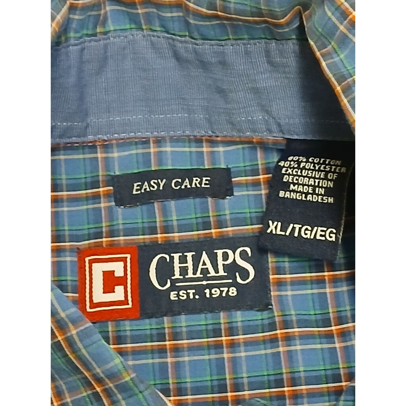 Chaps Chaps Multicolor Blue (XL) Comfort Long Sleeve Dress Shirt Size US XL / EU 56 / 4 - 8 Thumbnail