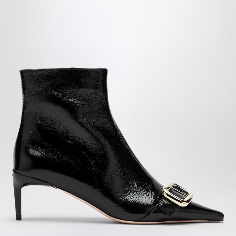o1d2blof0924 Leather Ankle Boots in Black