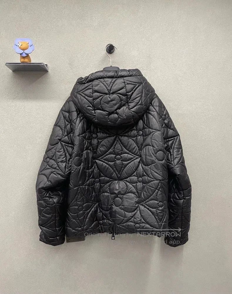 Louis Vuitton LV Black Floral Quilted Down Jacket . Size US M / EU 48-50 / 2 - 2 Thumbnail