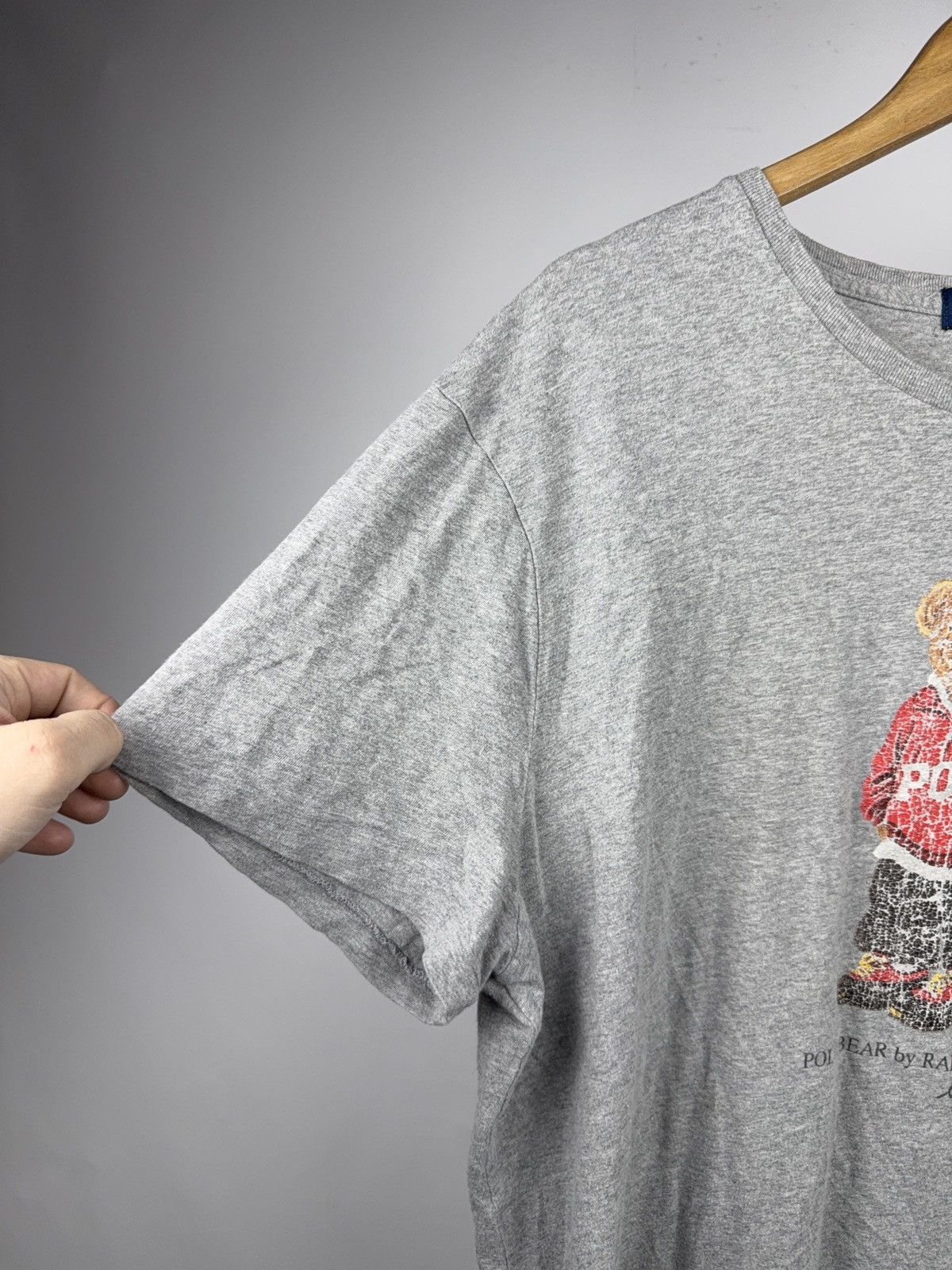 Polo Ralph Lauren Polo Ralph Lauren Distressed Bear Graphic T Shirt Vintage Size US XL / EU 56 / 4 - 5 Thumbnail