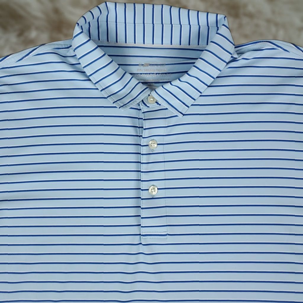 Vineyard Vines Vineyard Vines Polo Shirt Mens 2XL Blue Striped Palmero Golf Performance Polo Shirt Mens 2XL Blue Striped Palmero Golf Performance Size US XXL / EU 58 / 5 - 1 Thumbnail