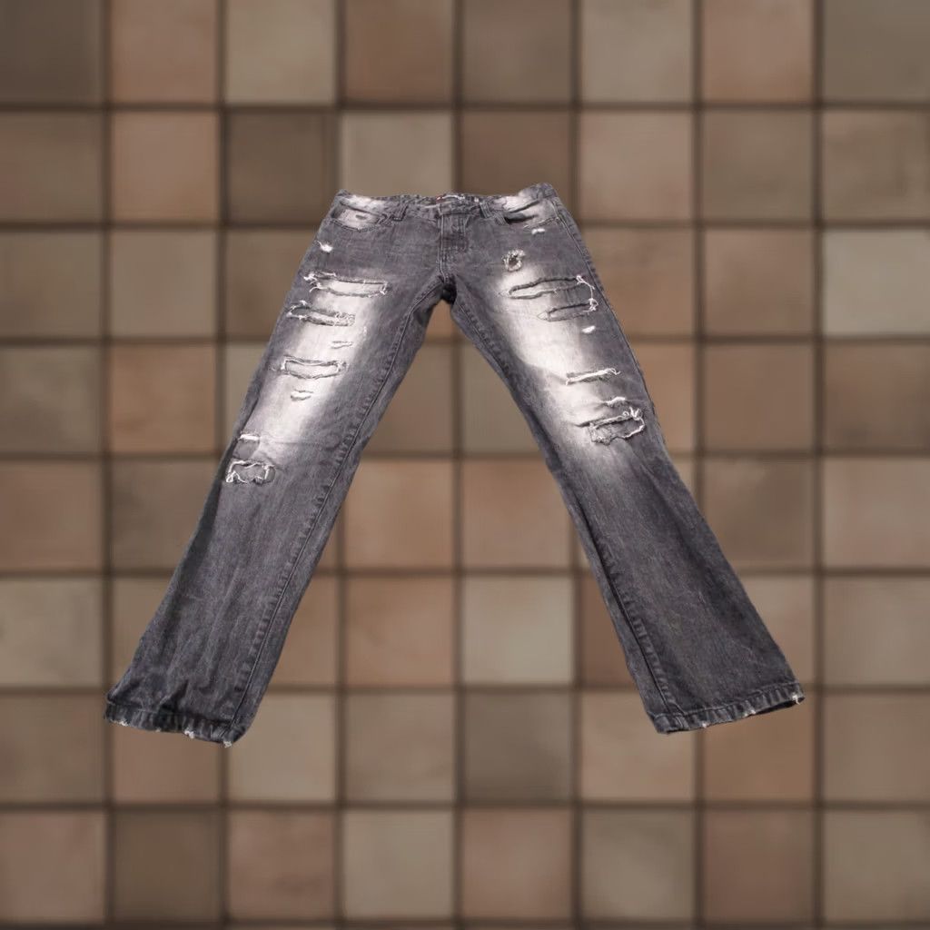 Southpole Southpole Jeans Mens 32 x 32 Black Denim Straight Grunge Distressed Jeans Mens Regular 5-Pocket Design Cotton Denim Size US 34 / EU 50 - 1 Thumbnail