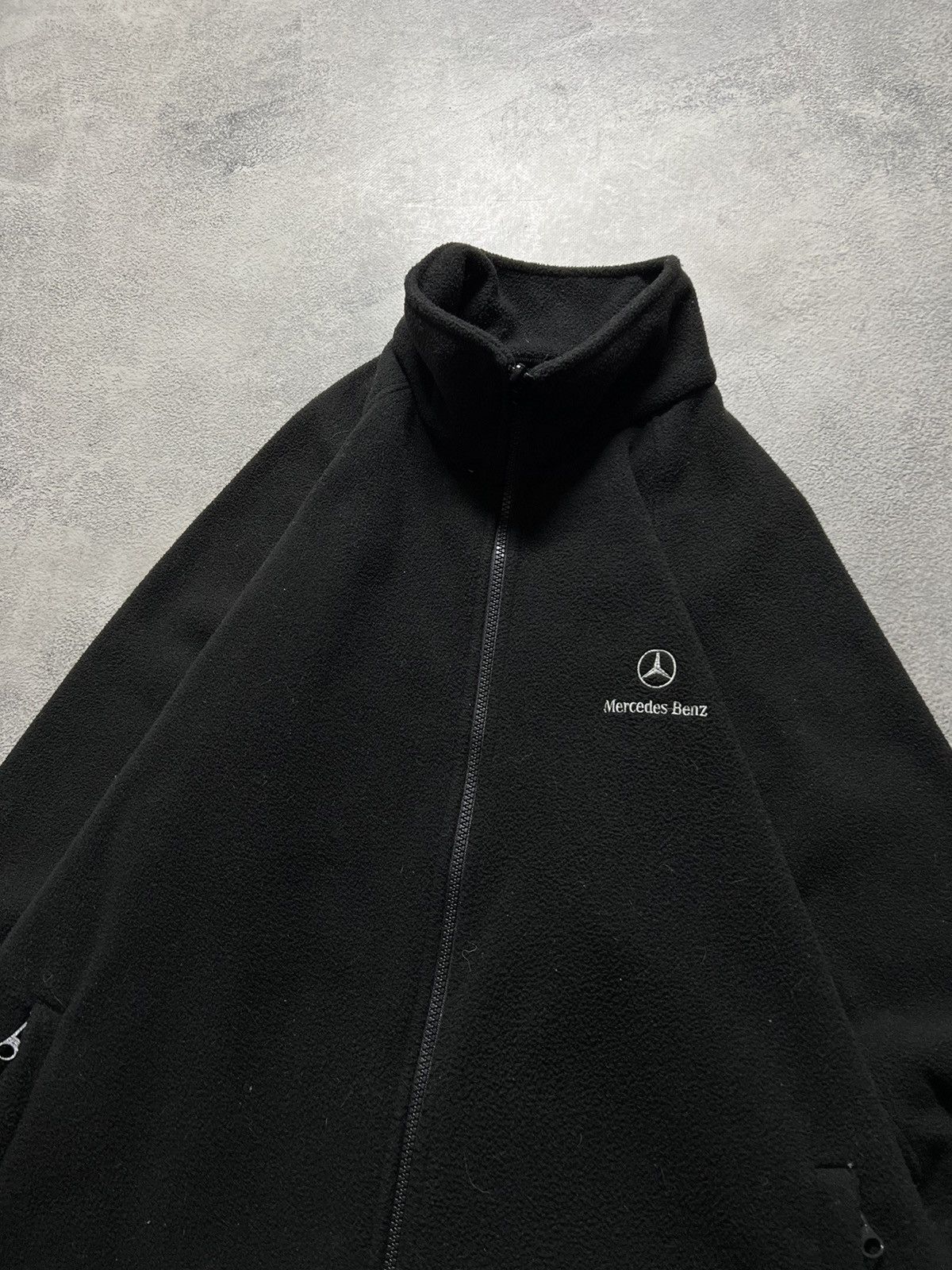 Mercedes-Benz × Vintage Vintage Y2k Mercedes-Benz 🖤 Fleece Zip Sweatshirt Jacket 00s Size US L / EU 52-54 / 3 - 5 Thumbnail