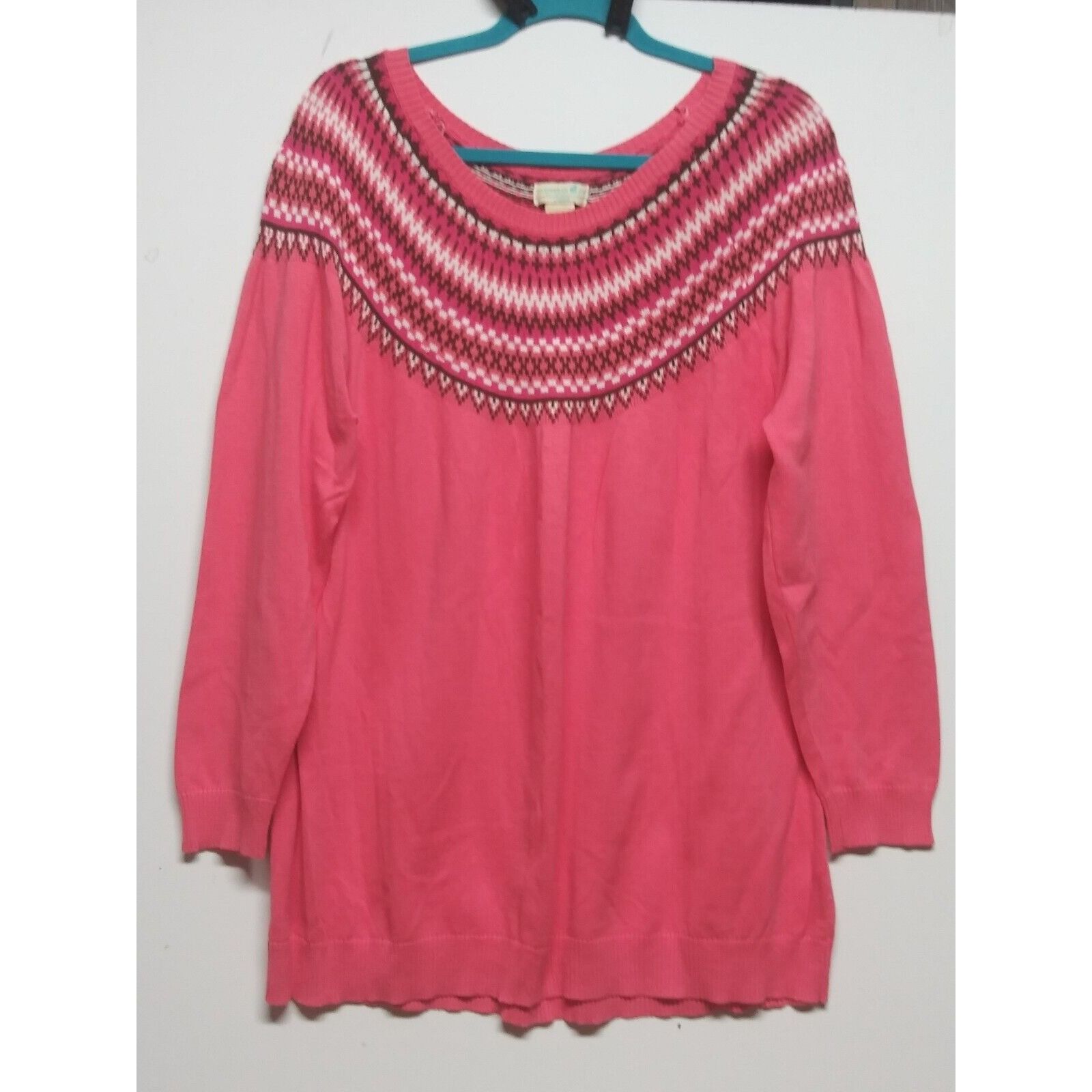 Vintage Caribbean Joe womens Sweater 2X Islandic Nordic Fair Isle Me Size XXL / US 16-18 / IT 52-54 - 1 Thumbnail