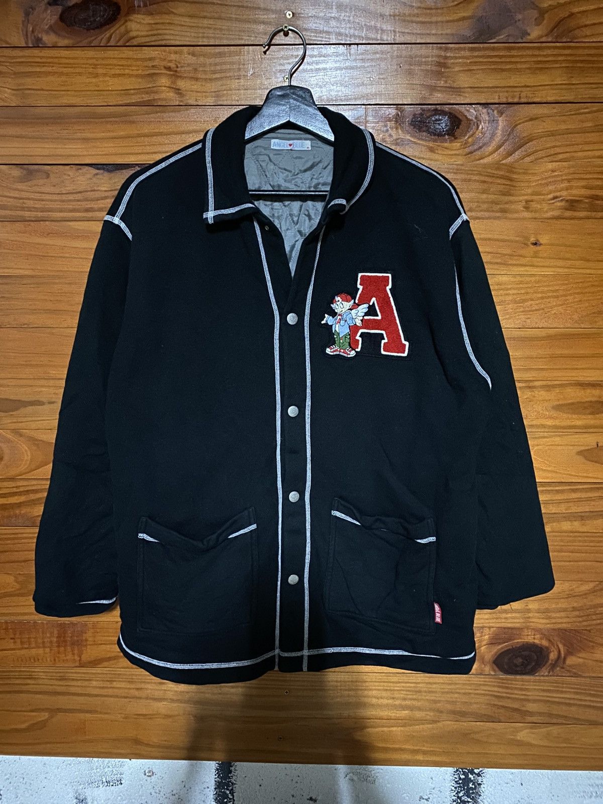 Angel Blue Angel Blue Japan Jacket – Black Snap Button Patch Embroidery Size US M / EU 48-50 / 2 - 3 Thumbnail