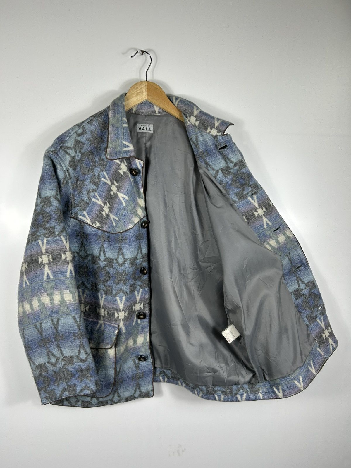 Japanese Brand × Native ⚡️Vintage V.A.L.E Western Aztec Fleece Shirt Jacket Size US M / EU 48-50 / 2 - 9 Thumbnail