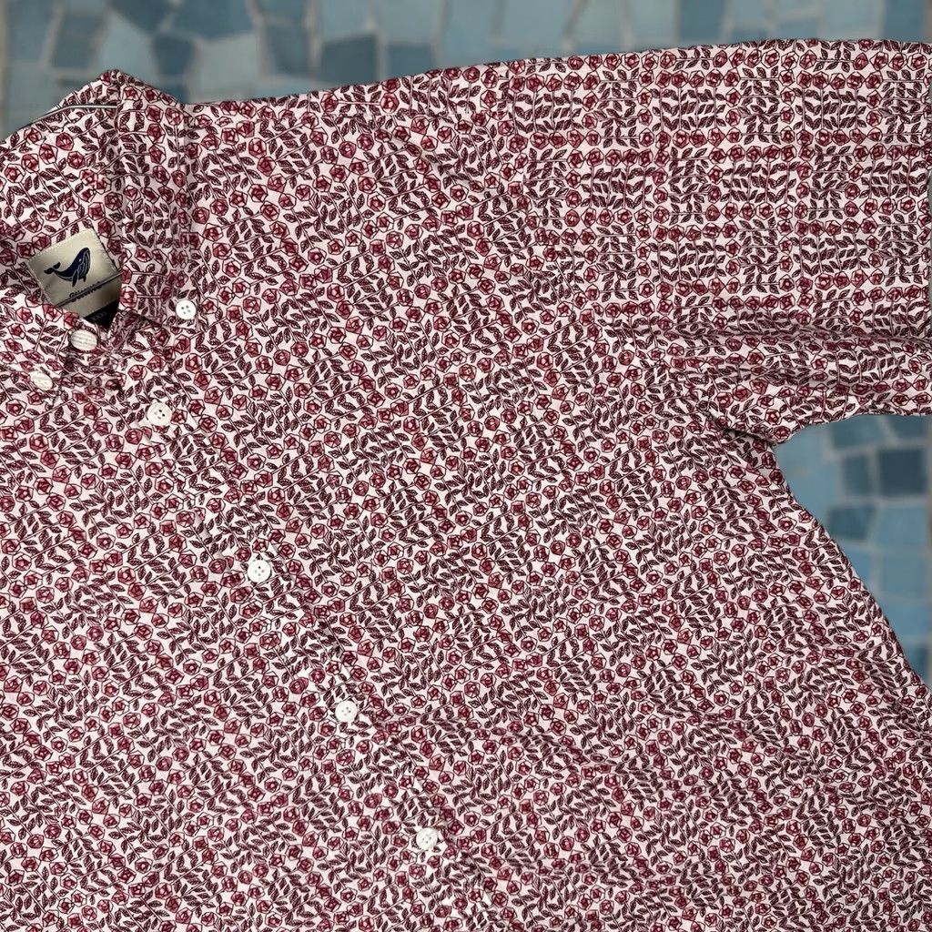 Vintage Yiume Shirt Men's 3XL Floral Hawaiian All Over Print Red Rose Art Button-Up Short Sleeve Casual Size US XXL / EU 58 / 5 - 1 Thumbnail