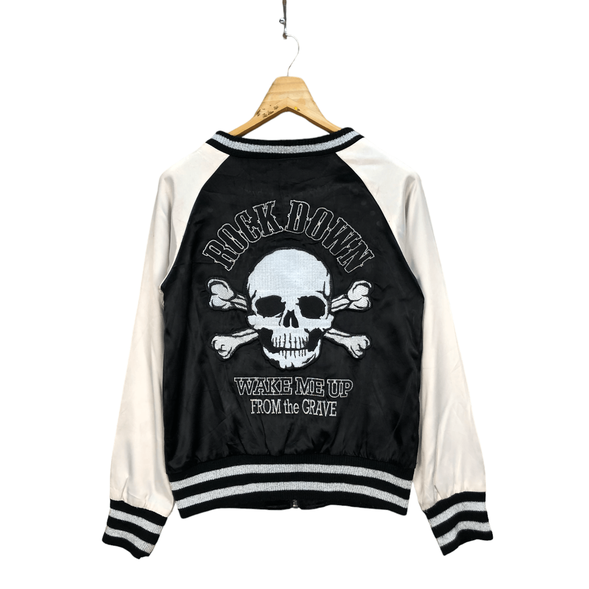 Vintage ROCK DOWN WAKE ME UP FROM GRAVE SKULLS BOMBER #5269-182 Size US L / EU 52-54 / 3 - 1 Thumbnail