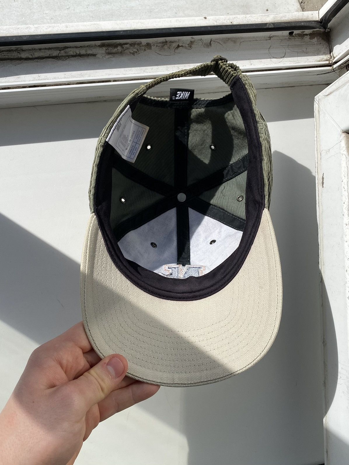 Nike × Vintage Vintage 90s Nike Corduroy Swoosh Snapback Hat Size ONE SIZE - 5 Thumbnail