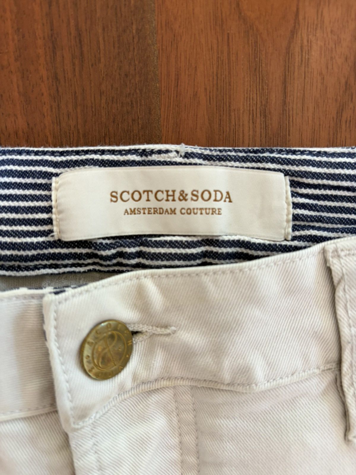 Scotch & Soda Scotch & Soda Off-White Cotton Pants Size US 32 / EU 48 - 4 Thumbnail