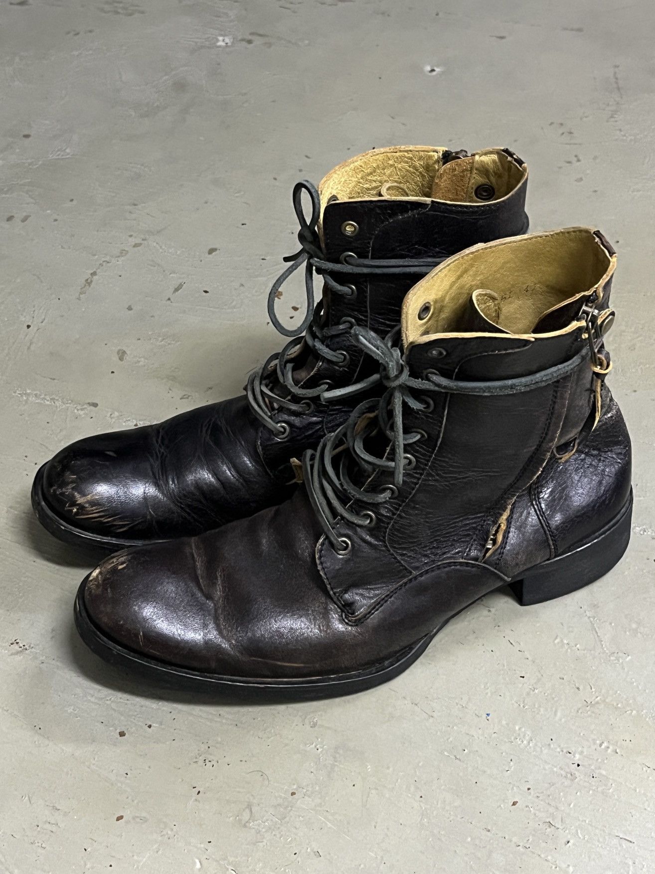 Balmain Maison Miharayasuhiro Balmain STYLE Leather Zipper Boots Size US 8 / EU 41 - 4 Thumbnail