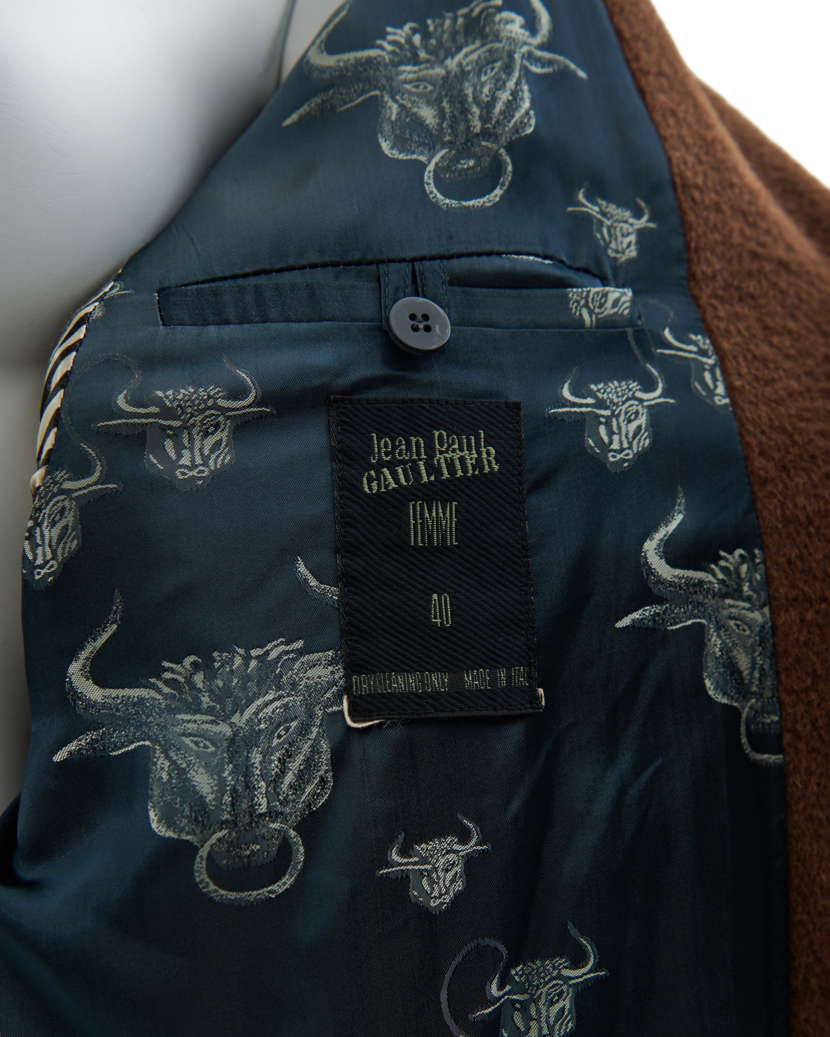 Jean Paul Gaultier F/W 1994 ‘Le Grand Voyage’ Caramel wool coat Size S / US 4 / IT 40 - 11 Thumbnail