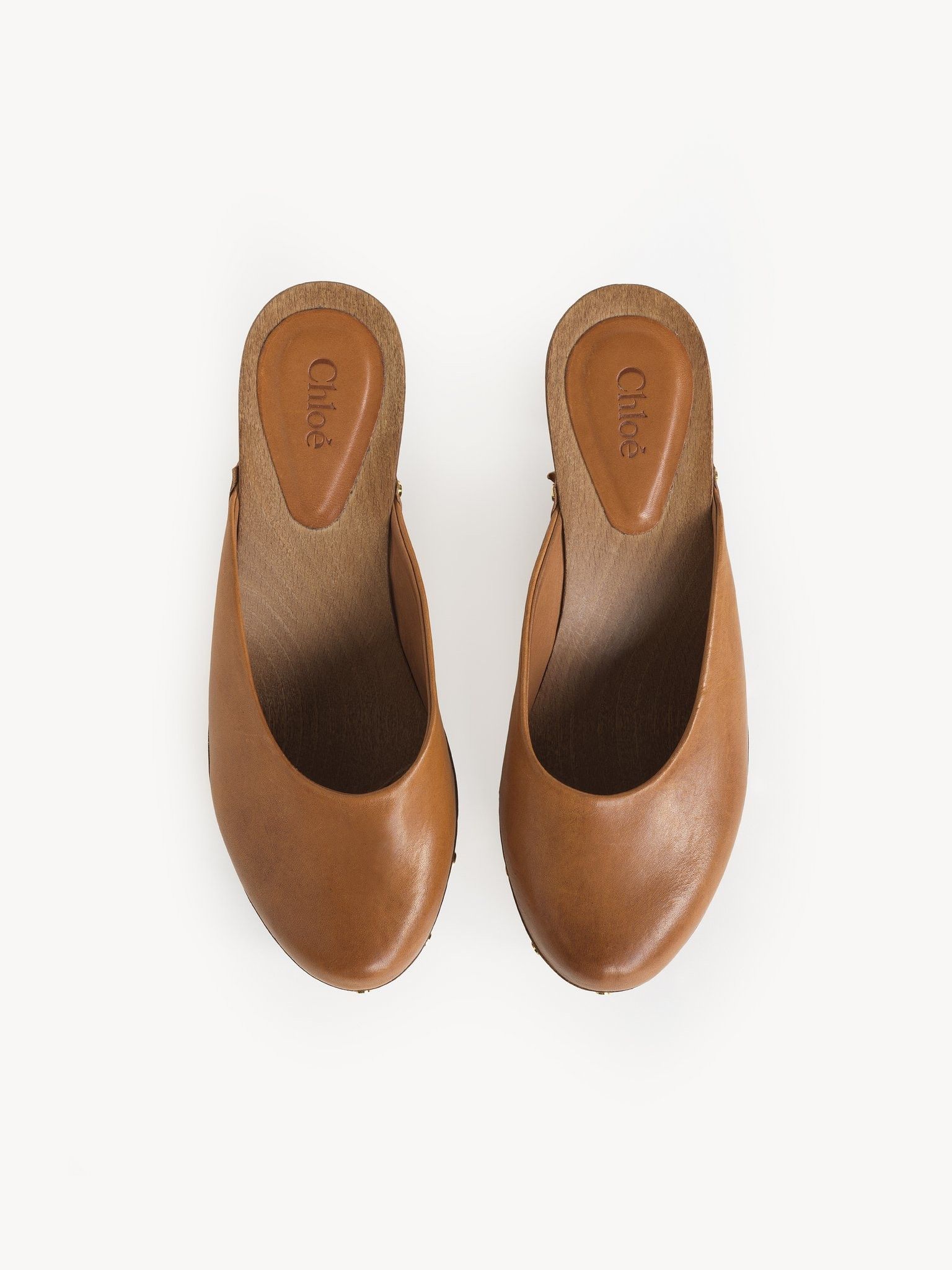 Chloe oc11z0825 Judith Clog in Smooth Tan Size US 9 / IT 39 - 3 Thumbnail