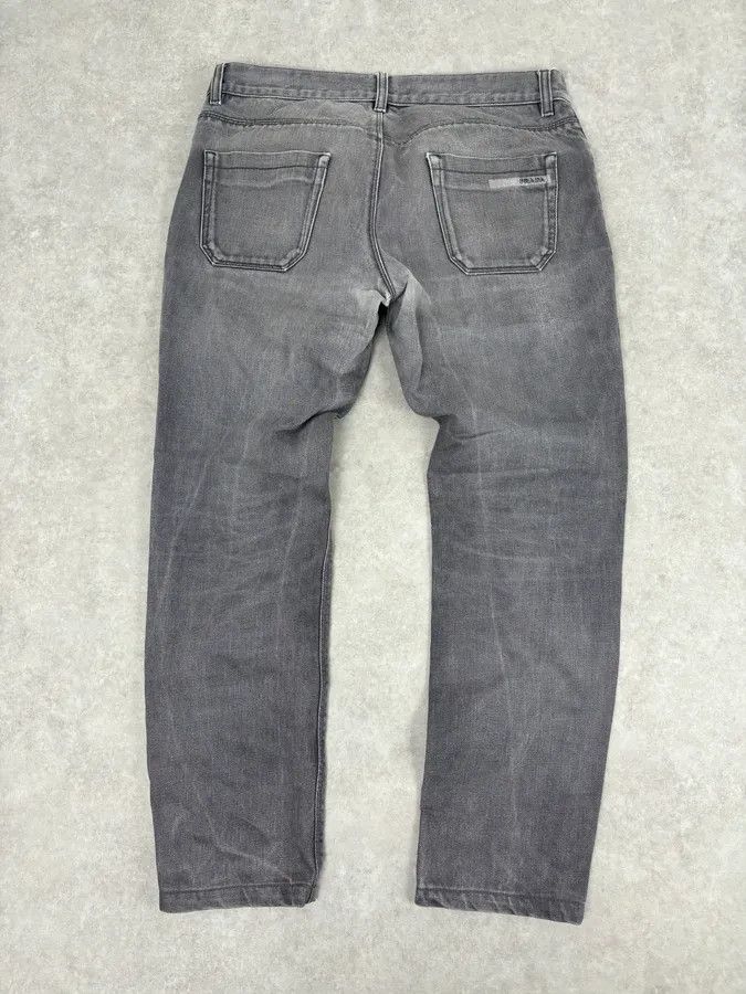 Prada 2000s Prada Light Grey Denim Slim Jeans Size US 31 - 6 Thumbnail