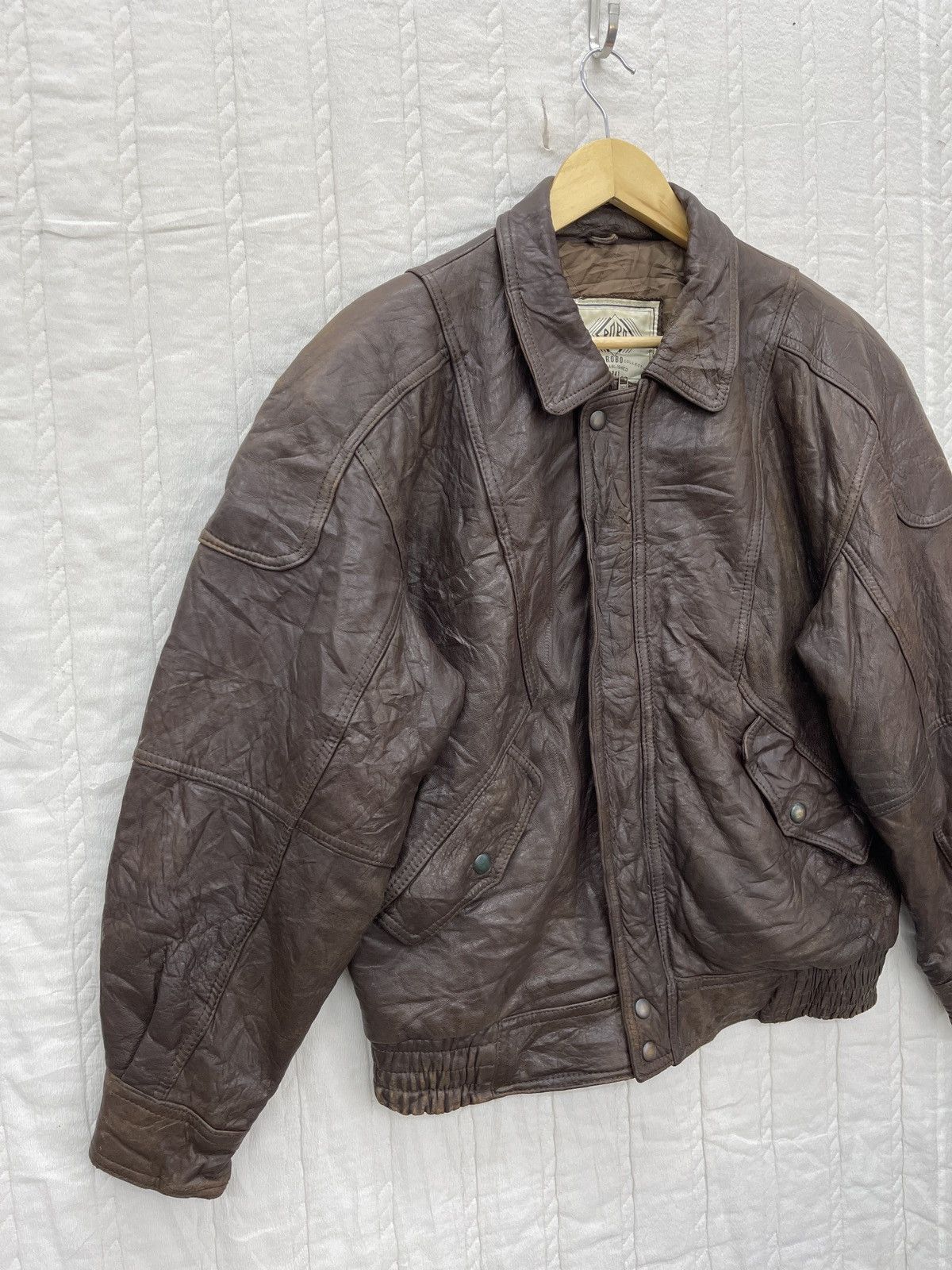 Genuine Leather × Vintage ARCHIVE🔥ROBO LEATHER JACKET Size US M / EU 48-50 / 2 - 2 Thumbnail